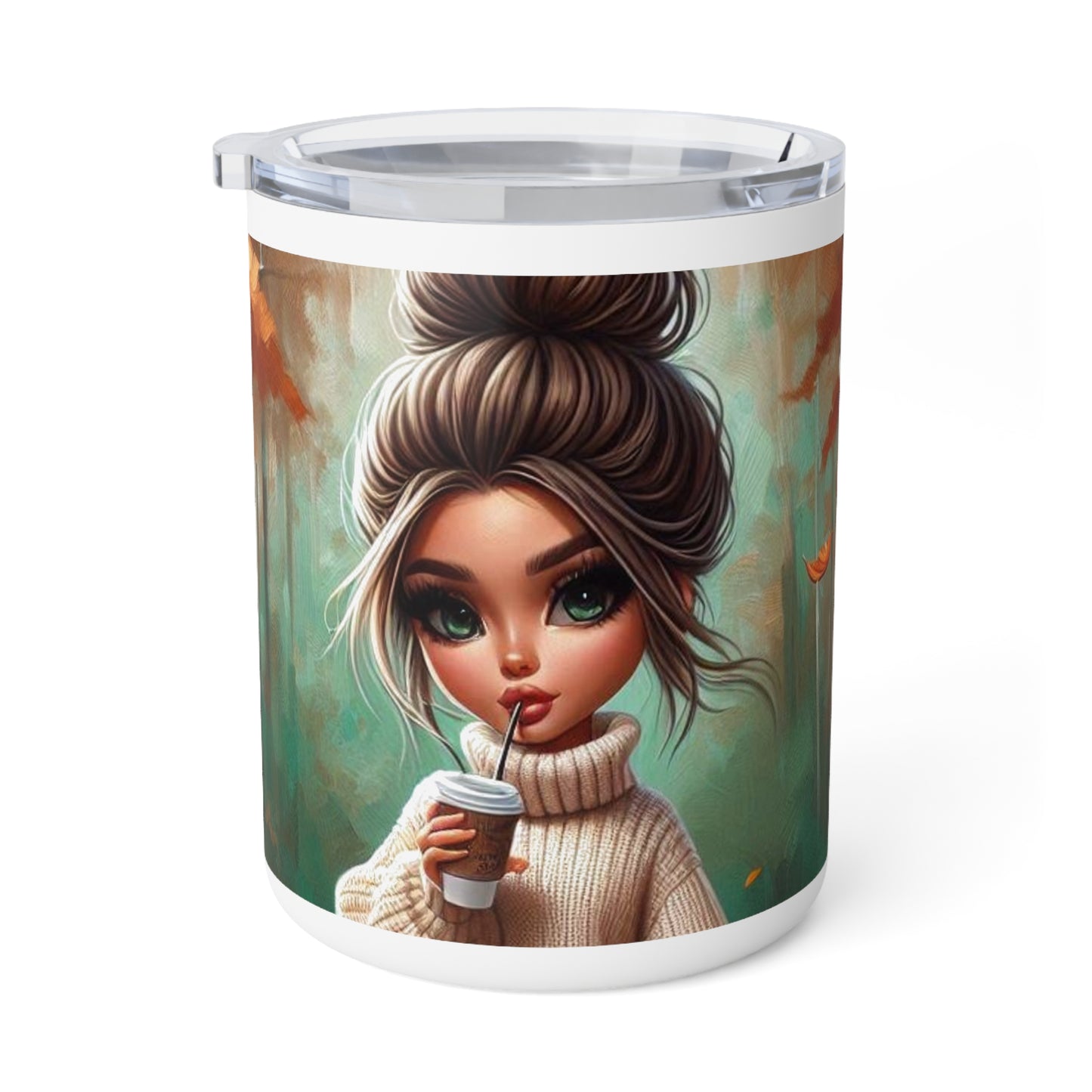 Autumn Girl Insulated Coffee Mug, 10oz