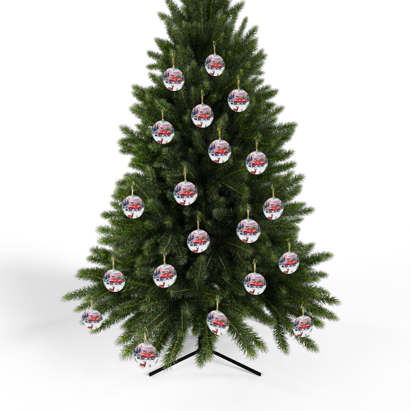 Red Truck Christmas Acrylic Ornaments