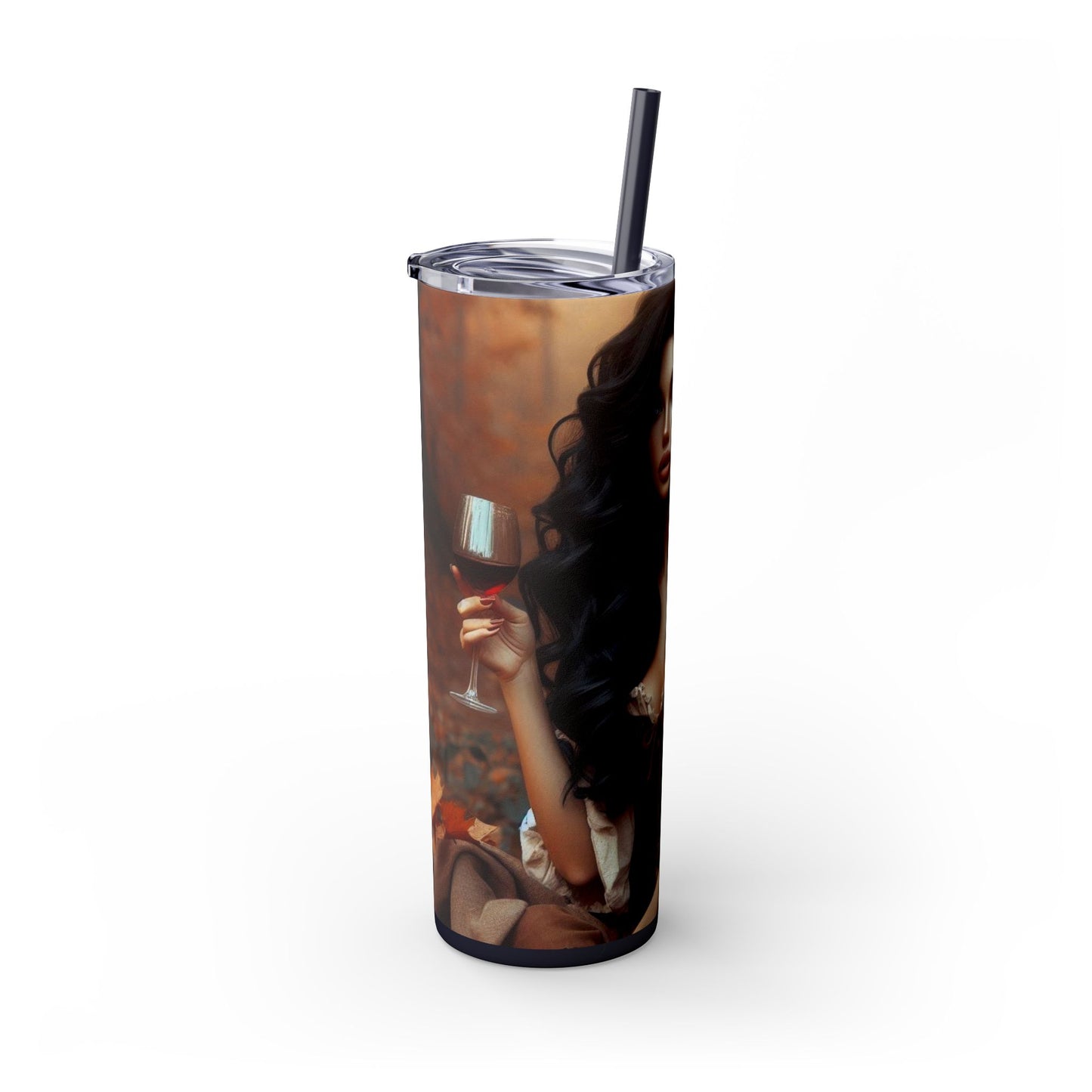 Autumn Elf Skinny Tumbler with Straw, 20oz