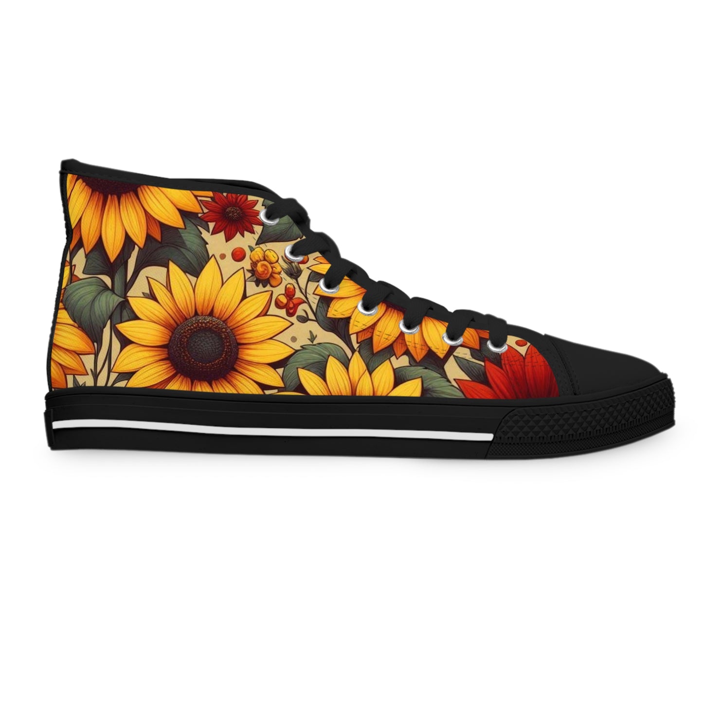 Women's Sunflower High Top Sneakers