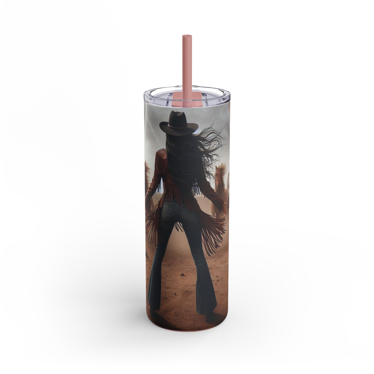 Wild Horses Cowgirl Skinny Matte Tumbler, 20oz