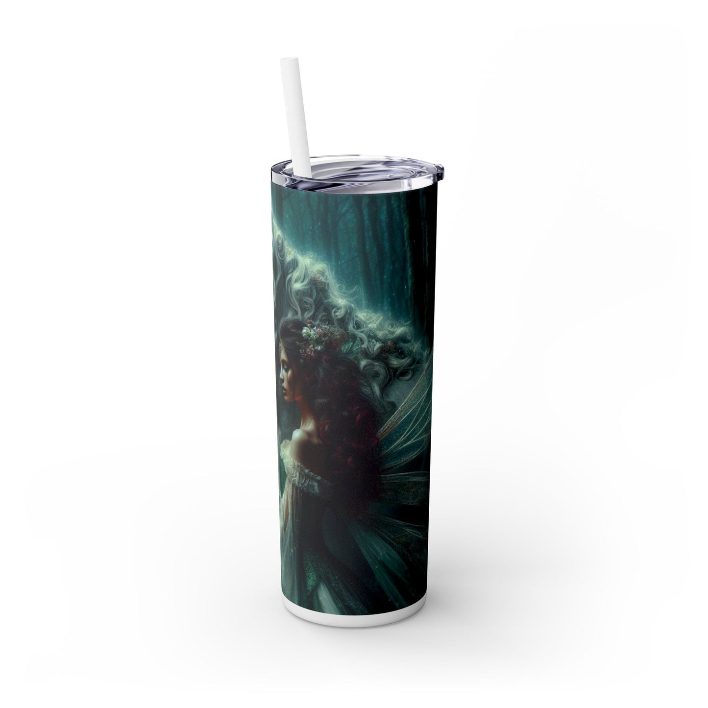 Fairy & Unicorn Skinny Tumbler with Straw, 20oz