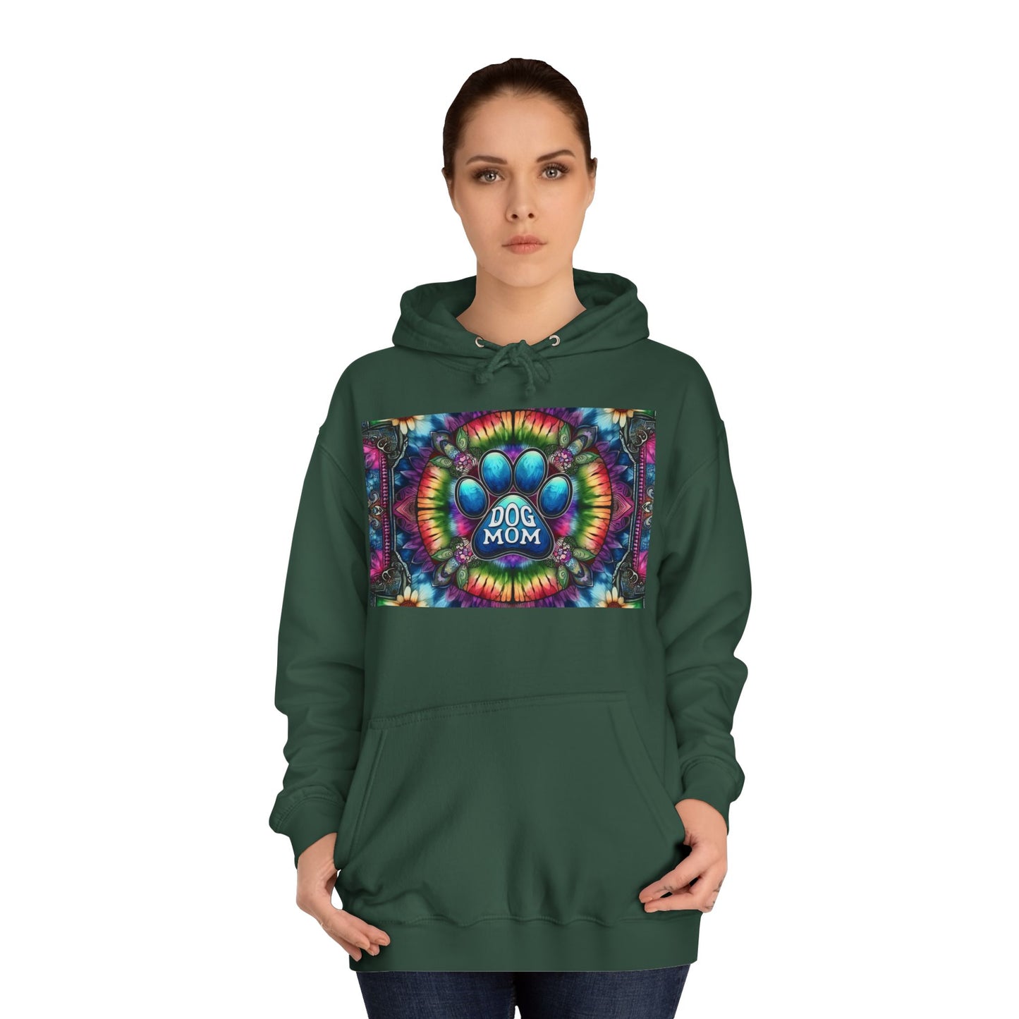 Dog Mom Unisex College Hoodie