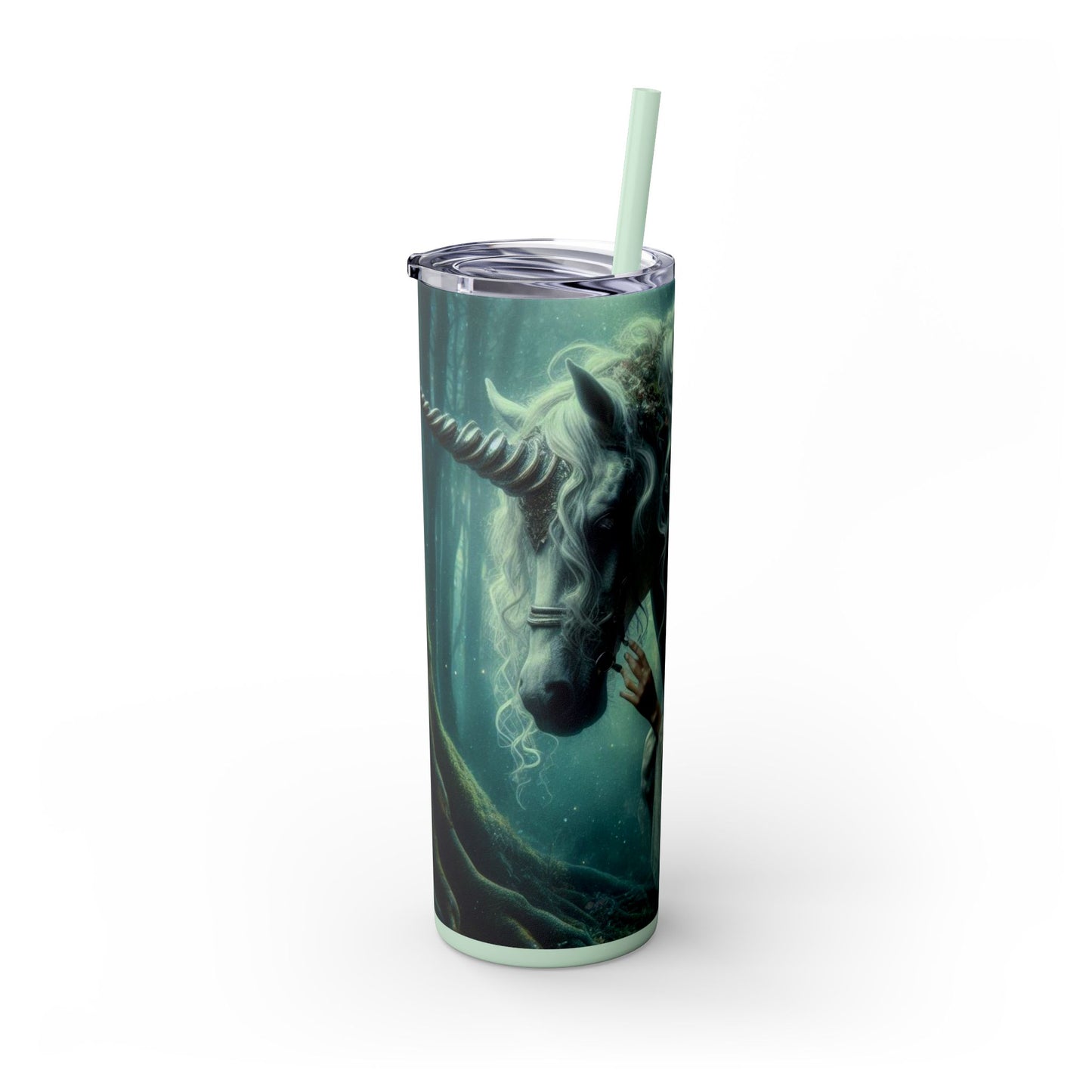 Fairy & Unicorn Skinny Tumbler with Straw, 20oz