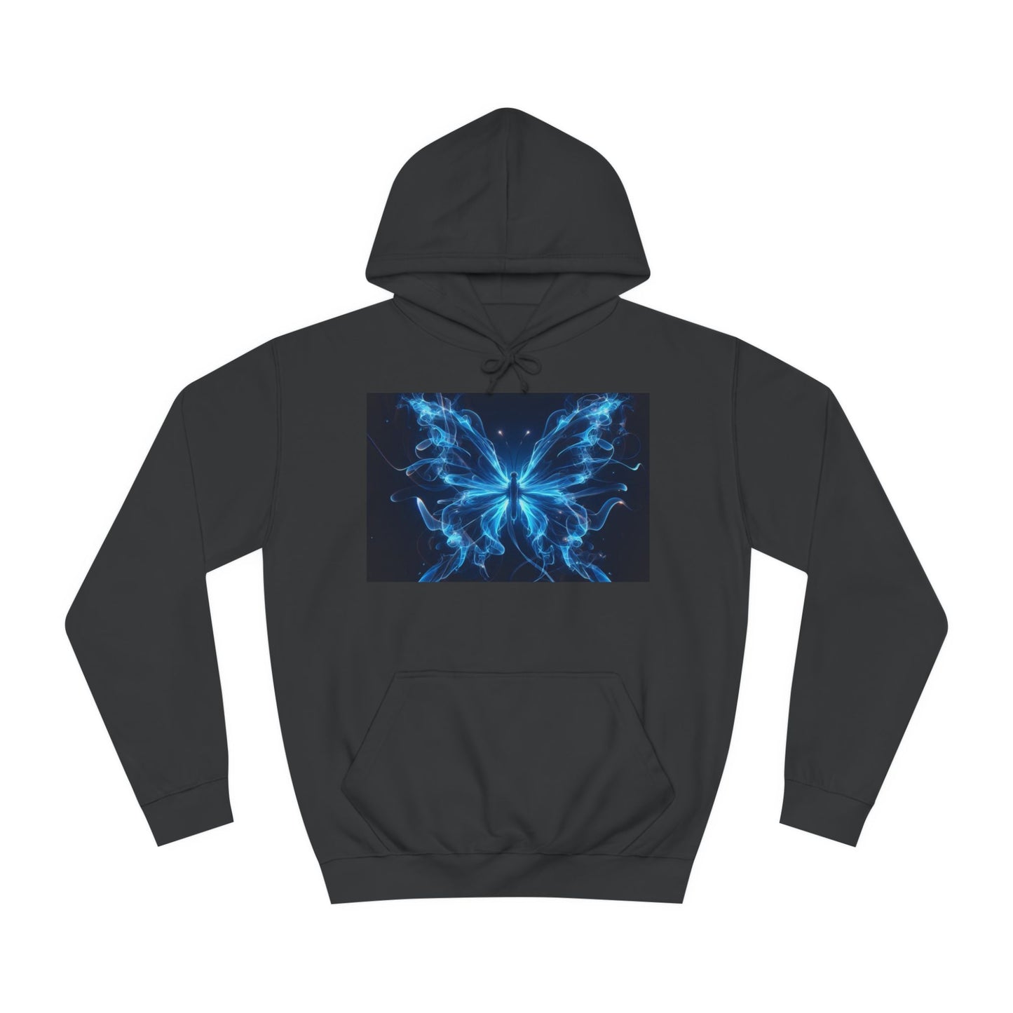 Neon Blue Butterfly Hoodie