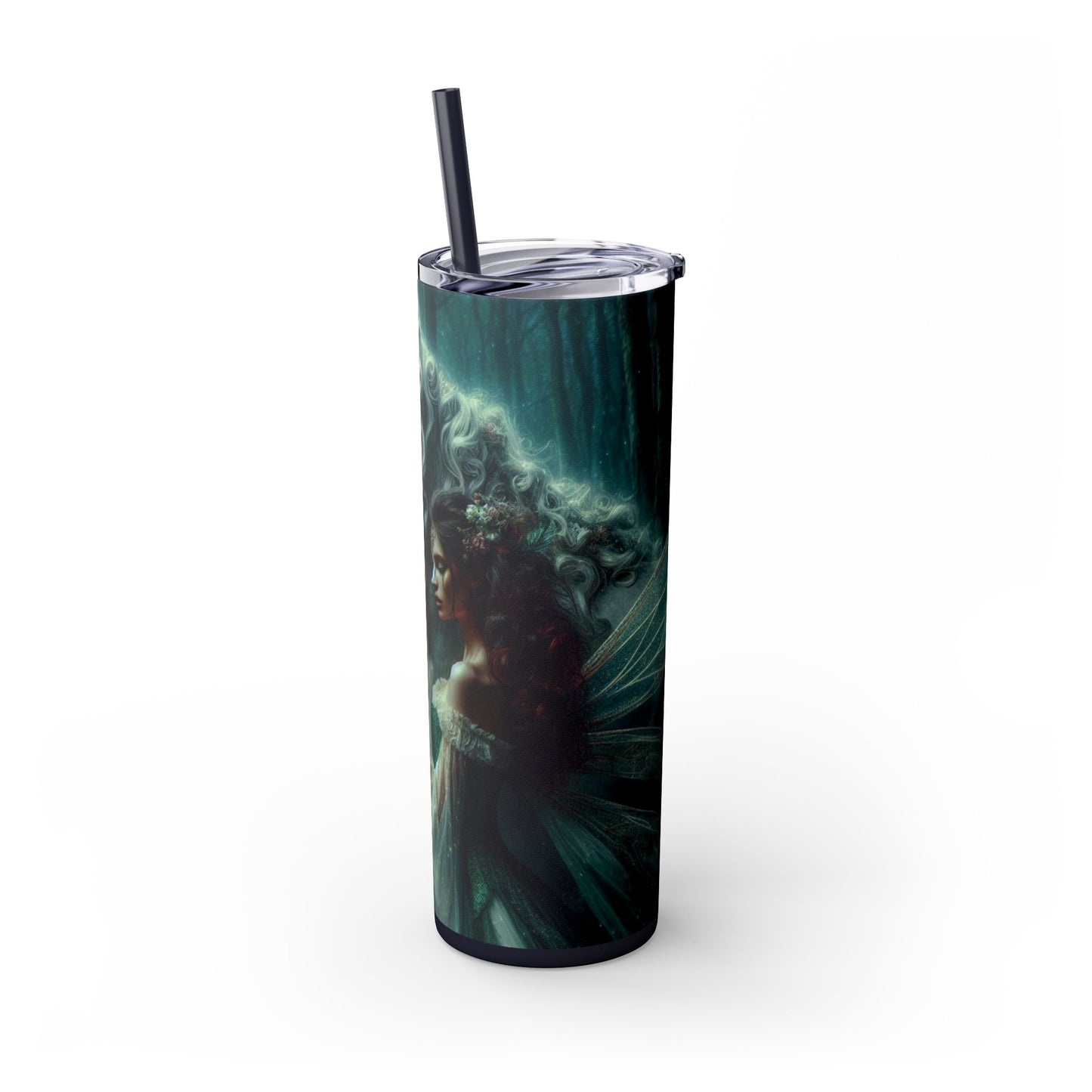 Fairy & Unicorn Skinny Tumbler with Straw, 20oz