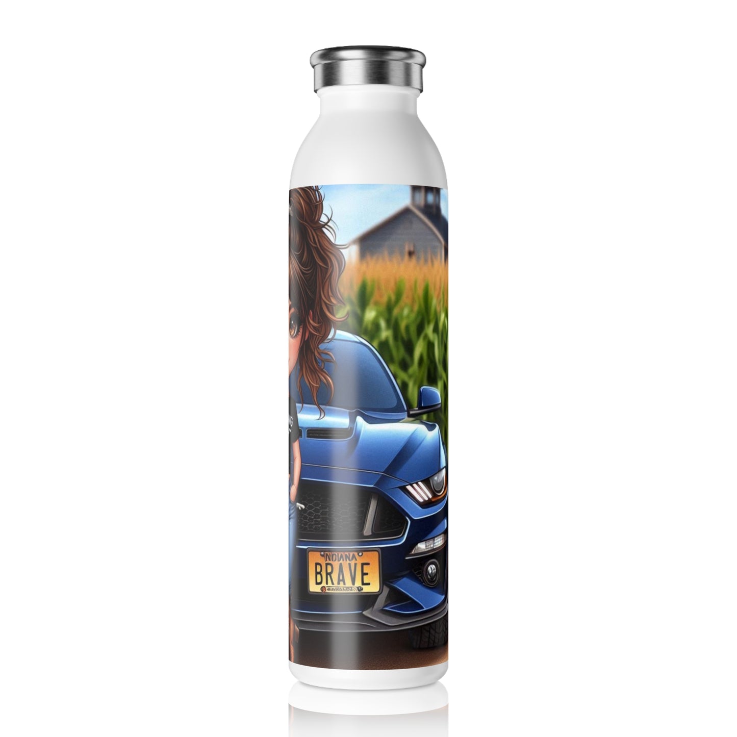Mustang Girl Slim Water Bottle