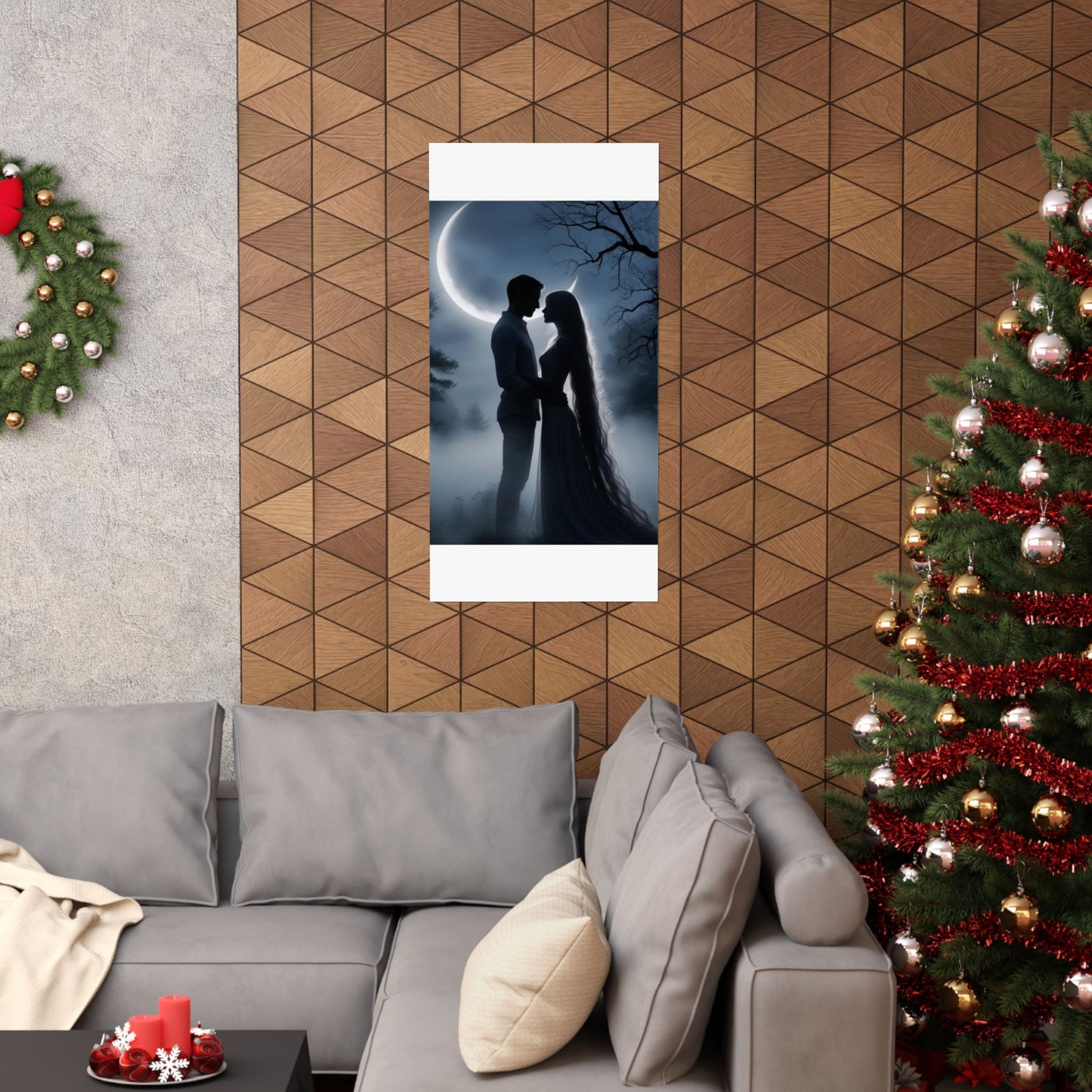 Couple Silhouette Matte Vertical Posters
