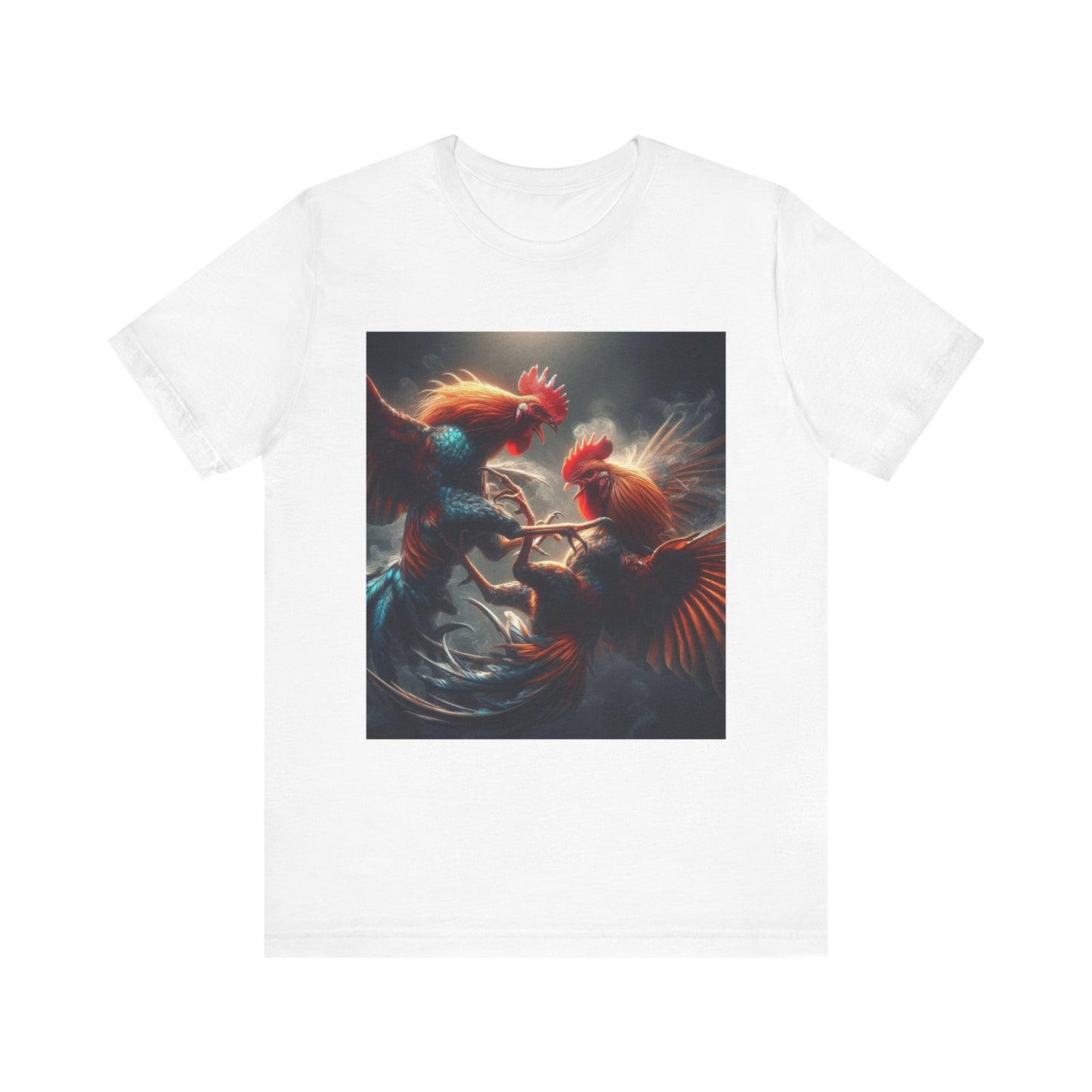 Fighting Roosters Unisex Jersey Short Sleeve Tee