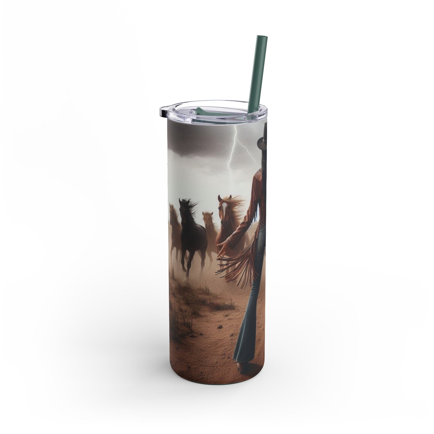 Wild Horses Cowgirl Skinny Matte Tumbler, 20oz
