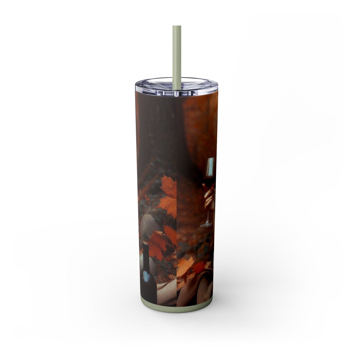Autumn Elf Skinny Tumbler with Straw, 20oz