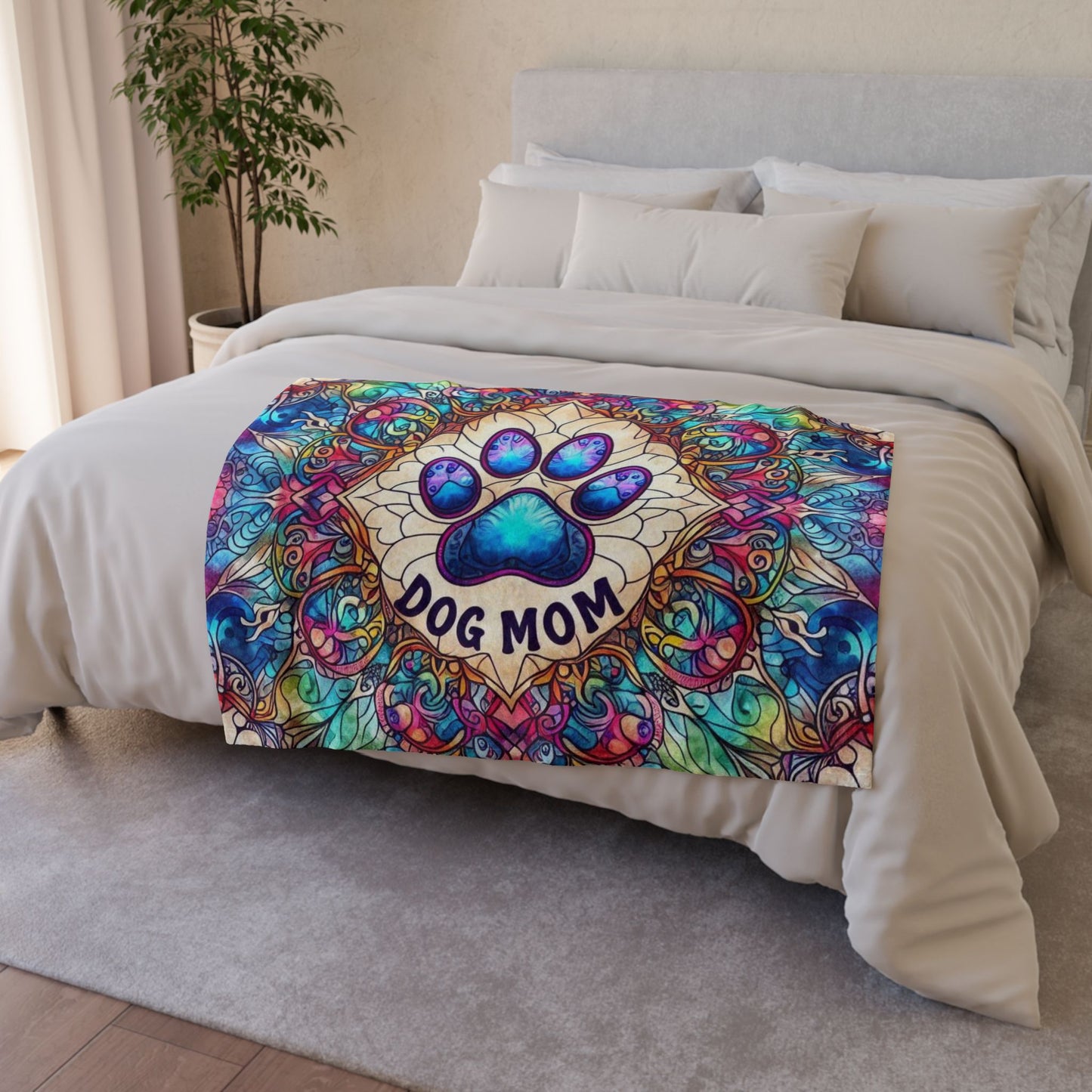 Dog Mom Soft Polyester Blanket