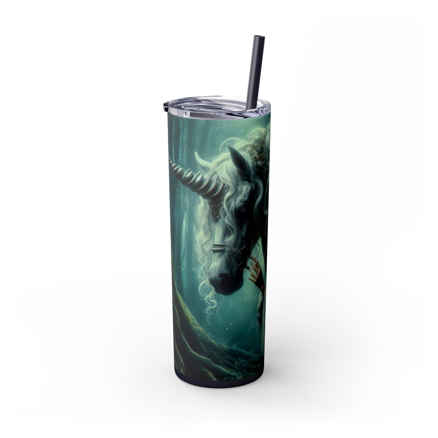 Fairy & Unicorn Skinny Tumbler with Straw, 20oz