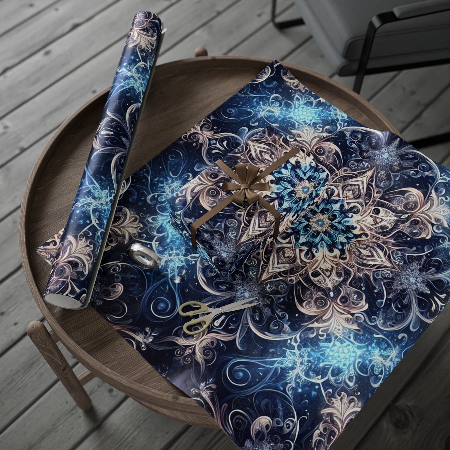 Winter Kaleidoscope Wrapping Paper