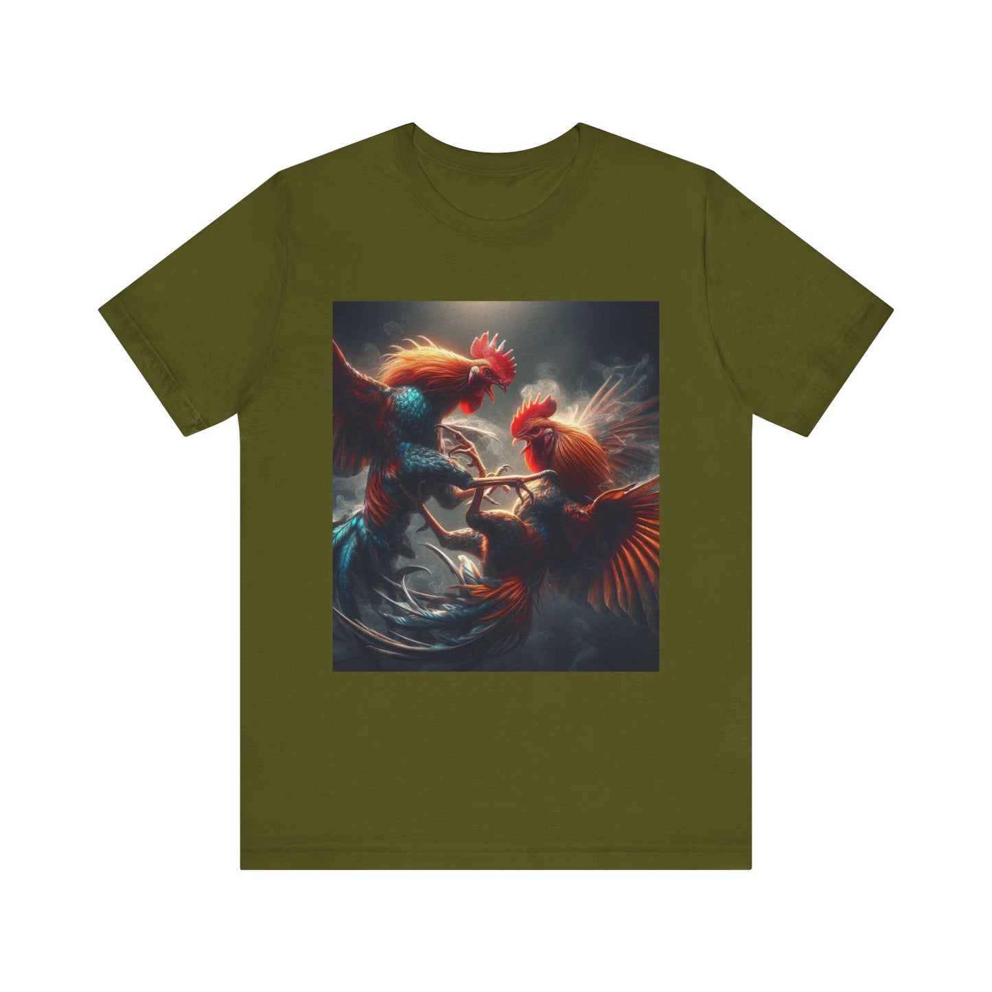 Fighting Roosters Unisex Jersey Short Sleeve Tee