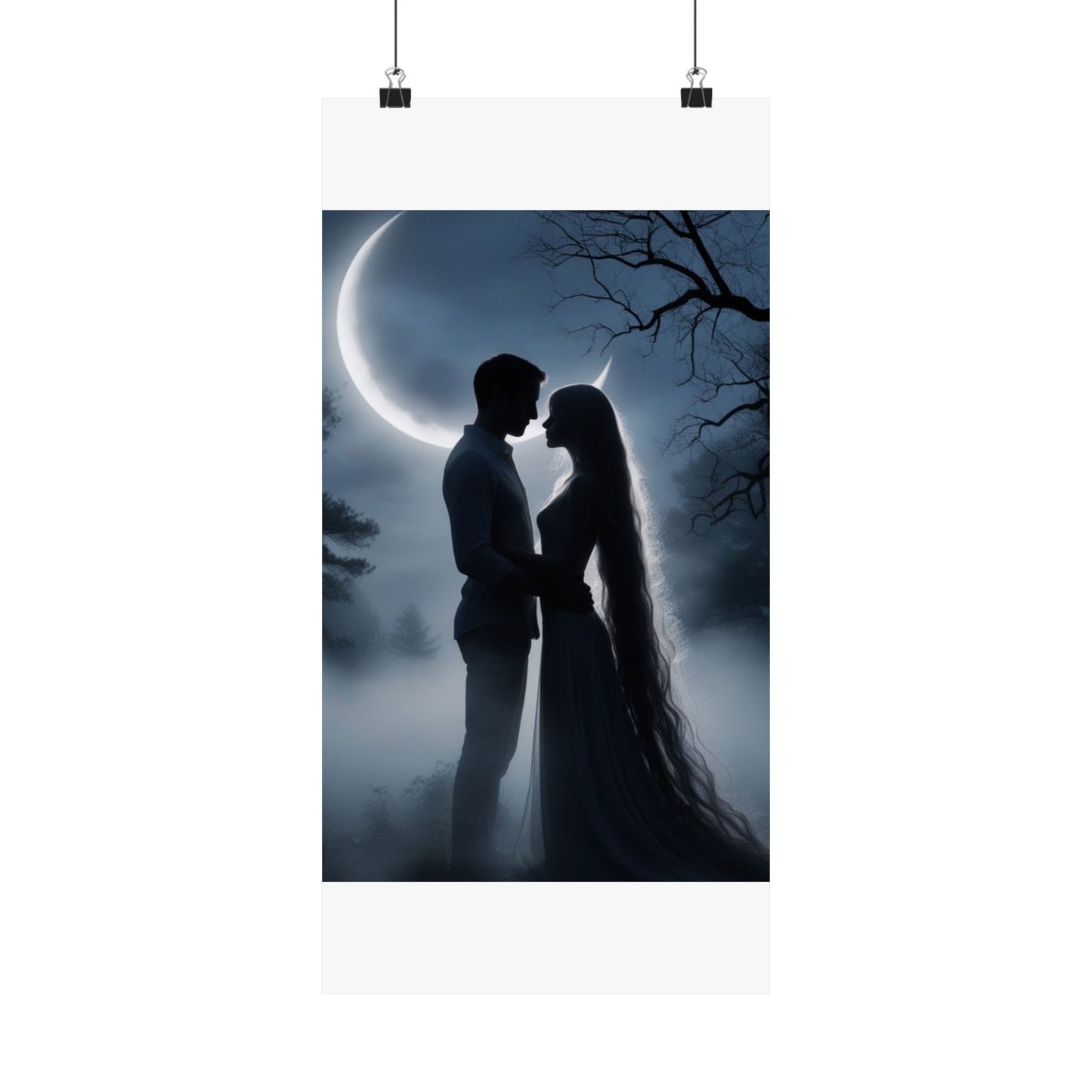 Couple Silhouette Matte Vertical Posters