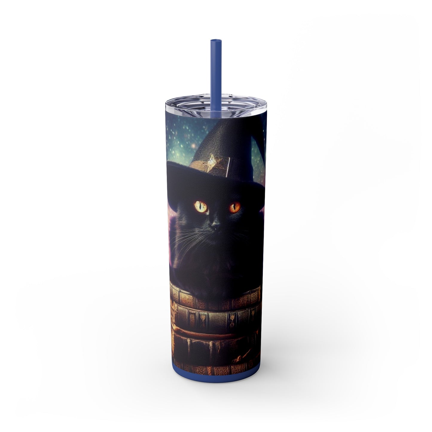 Magical Cat Skinny Tumbler with Straw, 20oz