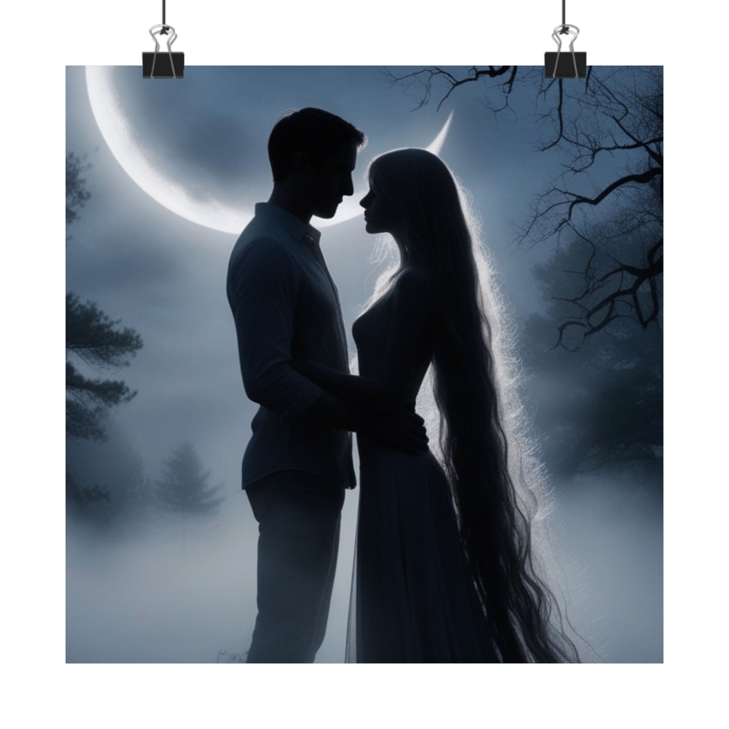 Couple Silhouette Matte Vertical Posters