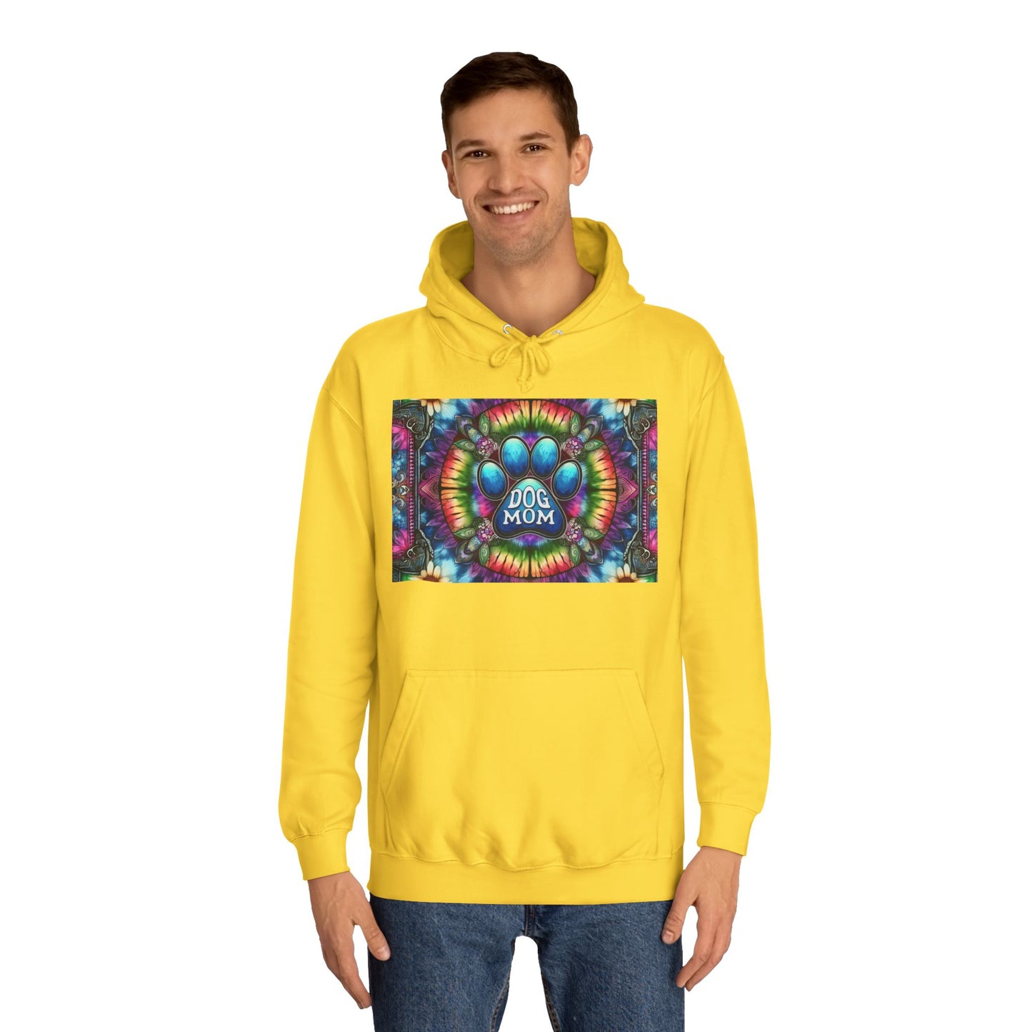 Dog Mom Unisex College Hoodie