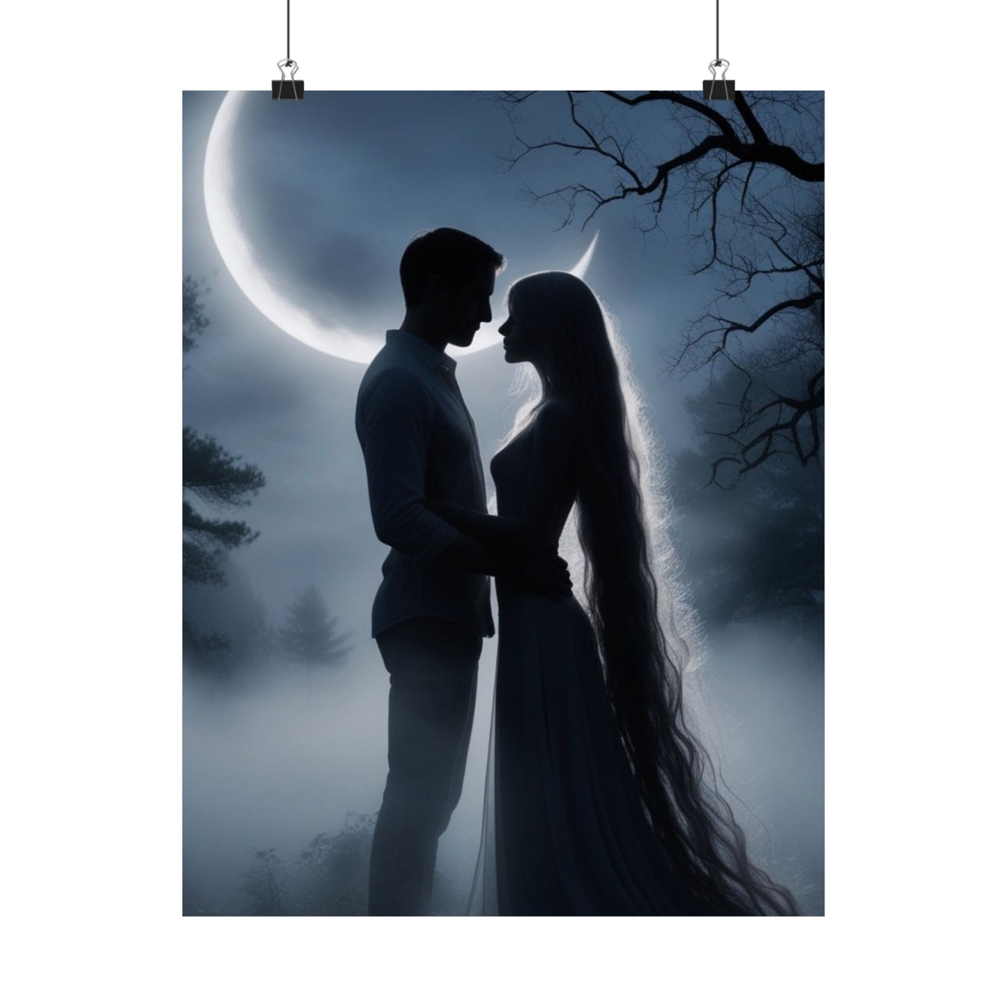 Couple Silhouette Matte Vertical Posters