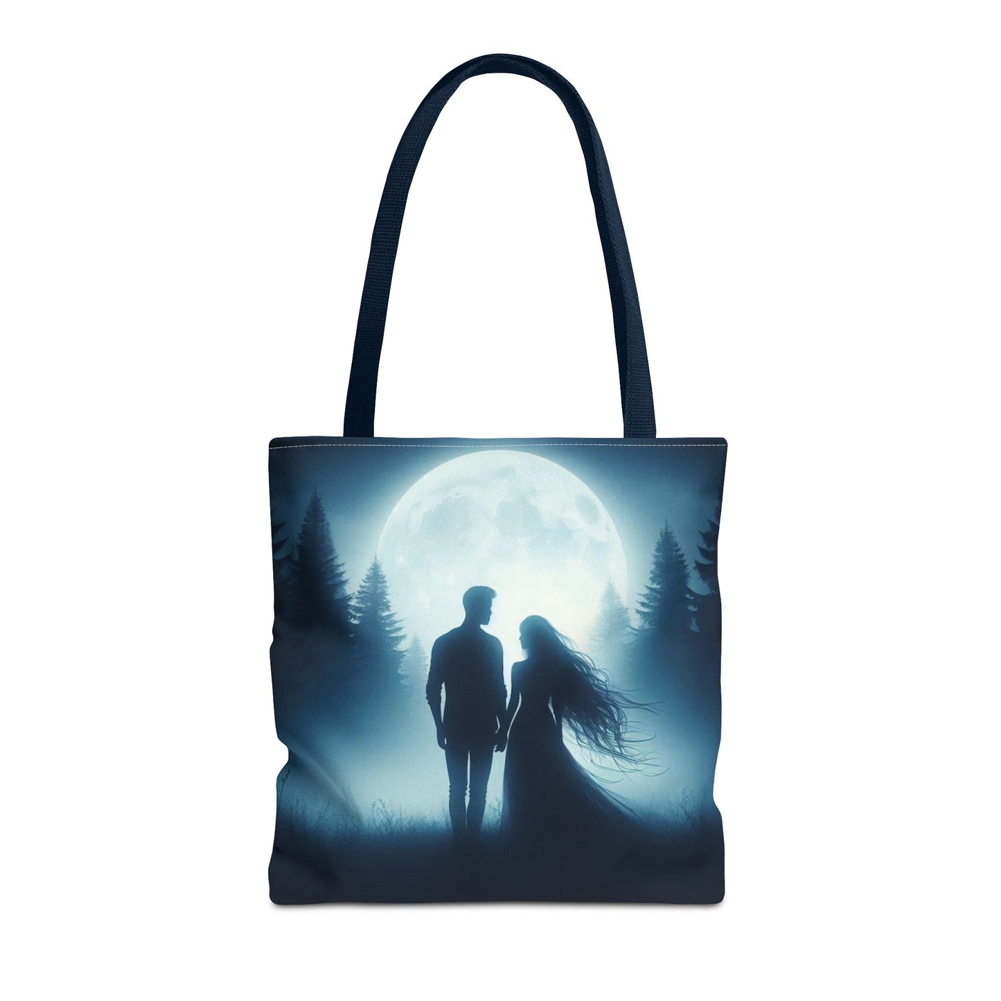 Couple Moonlight Silhouette Tote Bag (AOP)