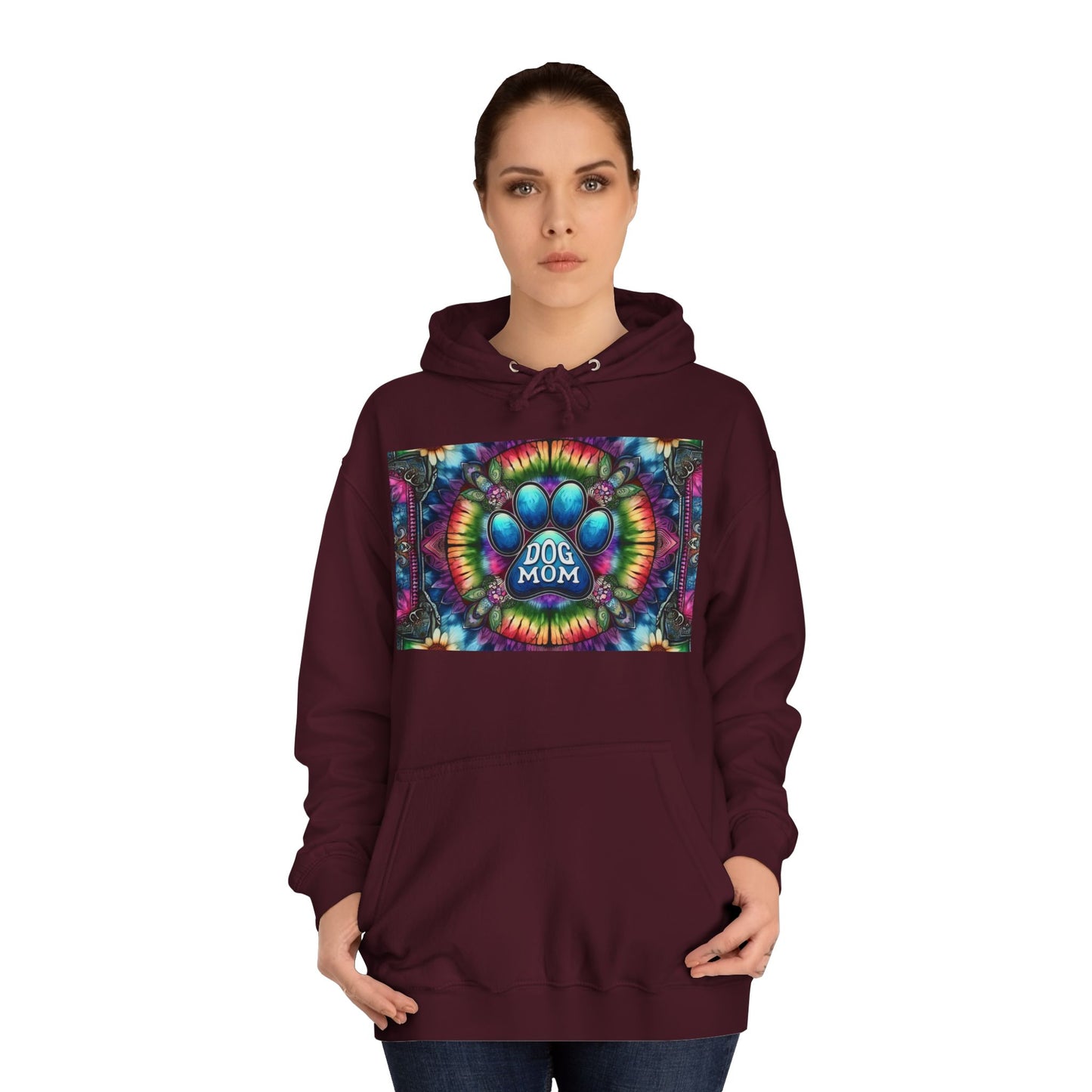 Dog Mom Unisex College Hoodie