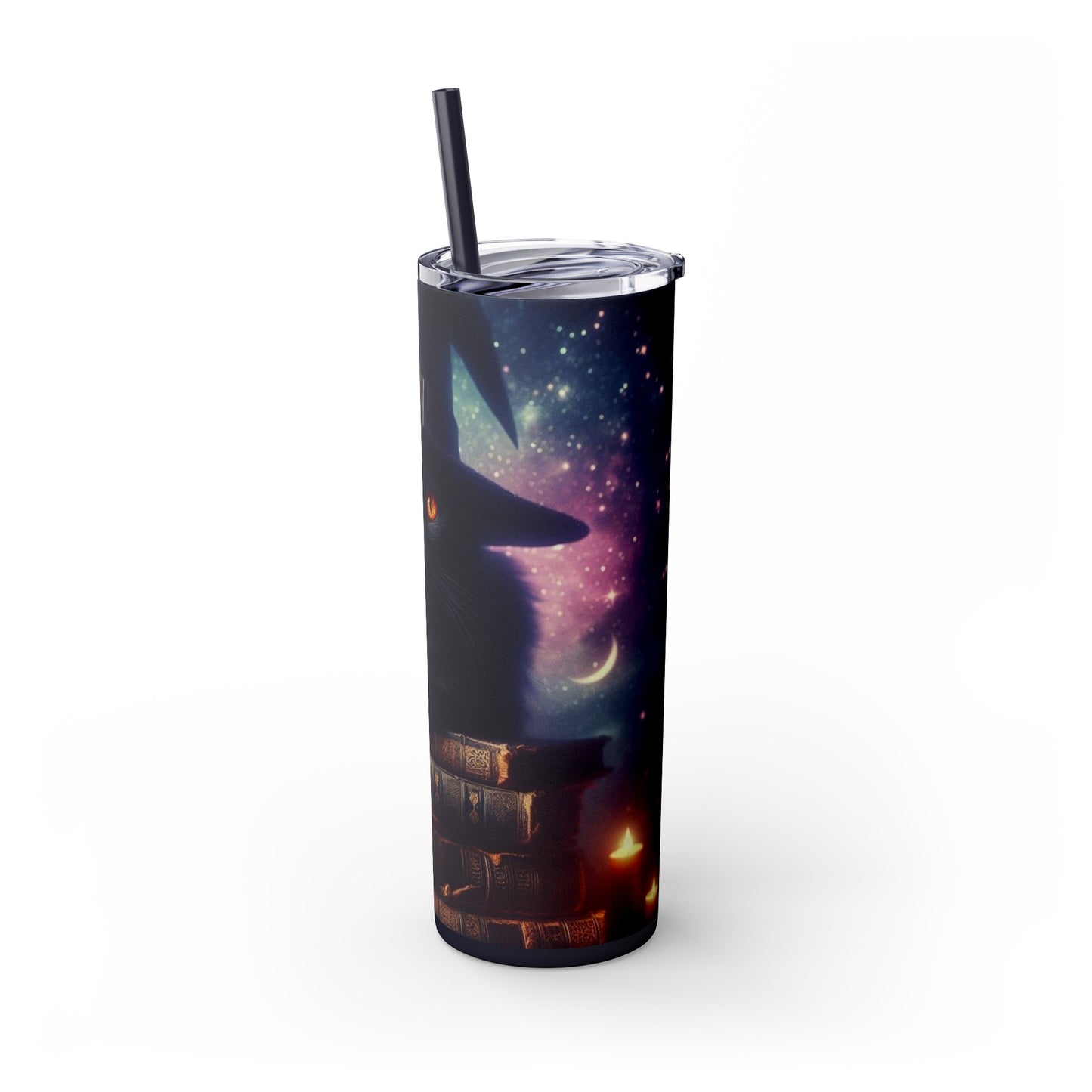 Magical Cat Skinny Tumbler with Straw, 20oz