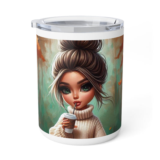 Autumn Girl Insulated Coffee Mug, 10oz