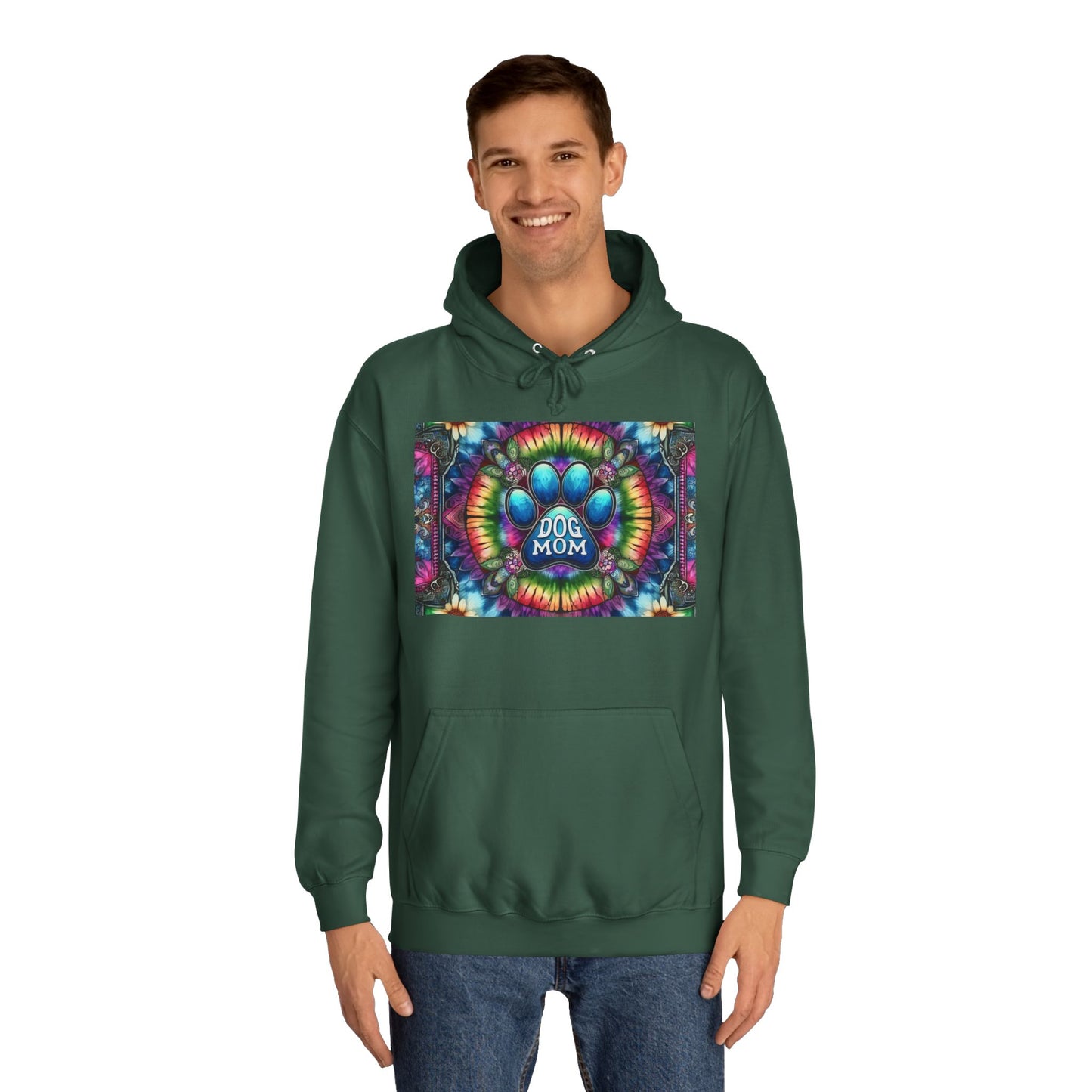 Dog Mom Unisex College Hoodie