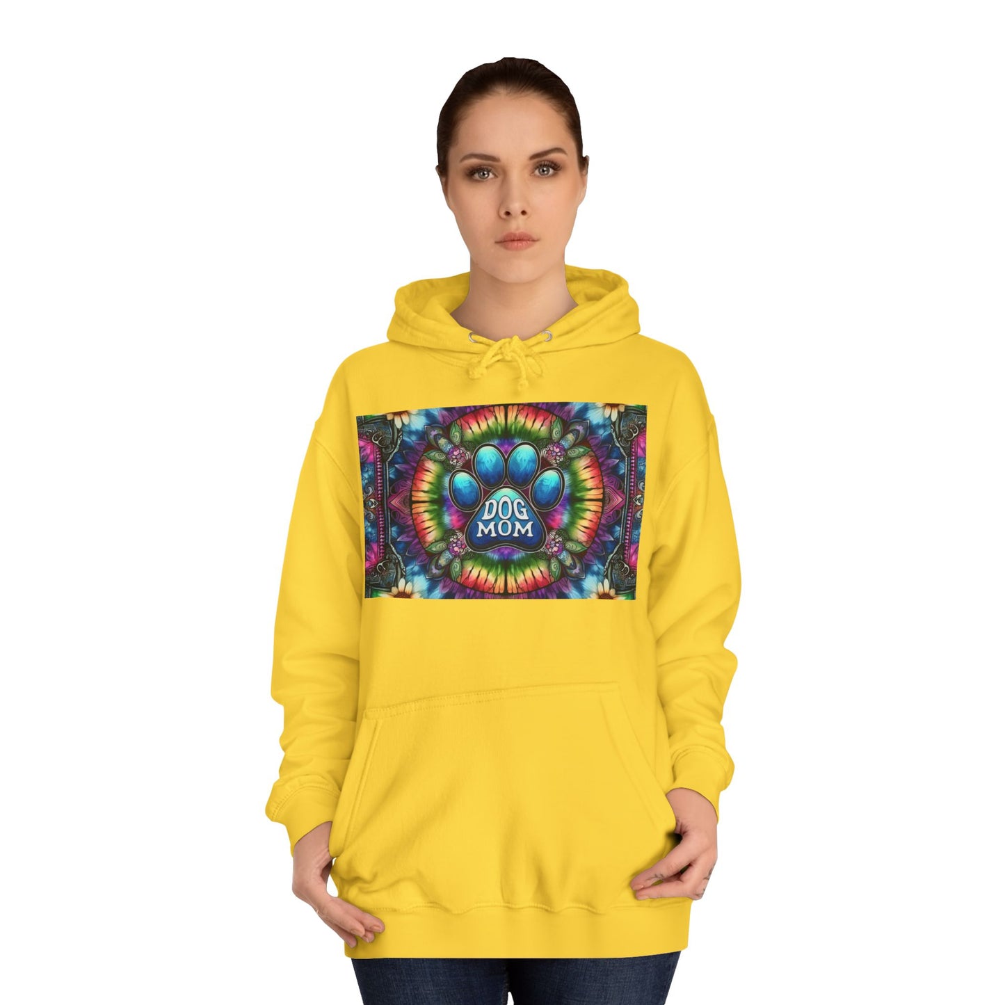 Dog Mom Unisex College Hoodie