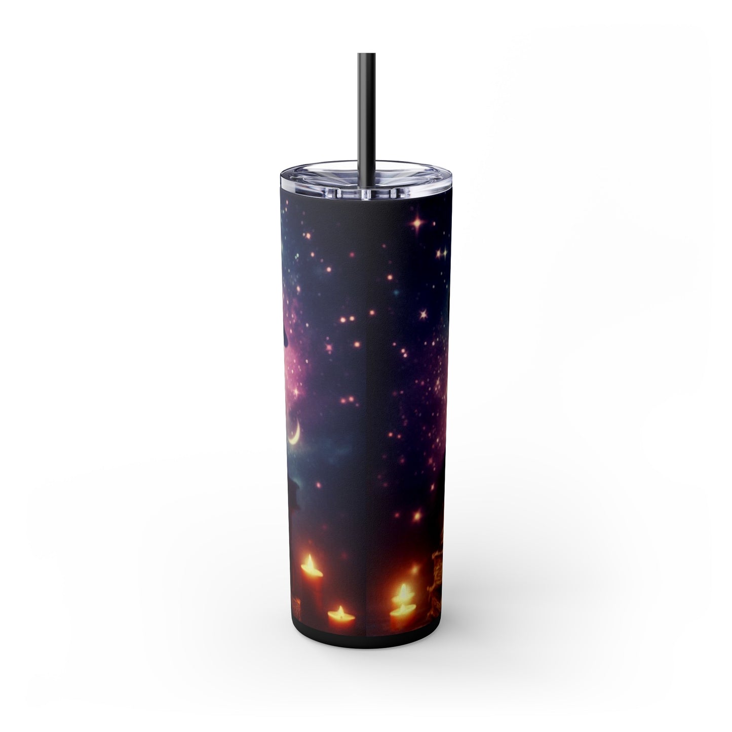 Magical Cat Skinny Tumbler with Straw, 20oz