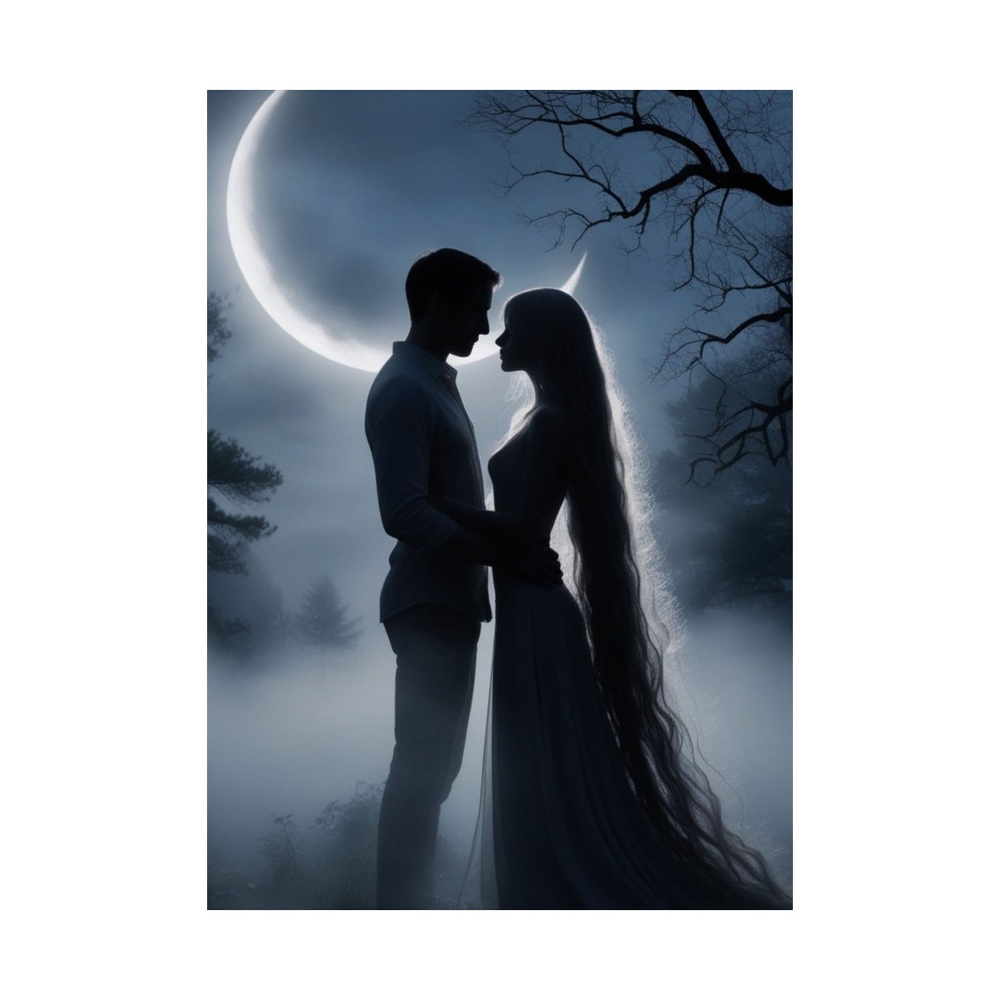 Couple Silhouette Matte Vertical Posters