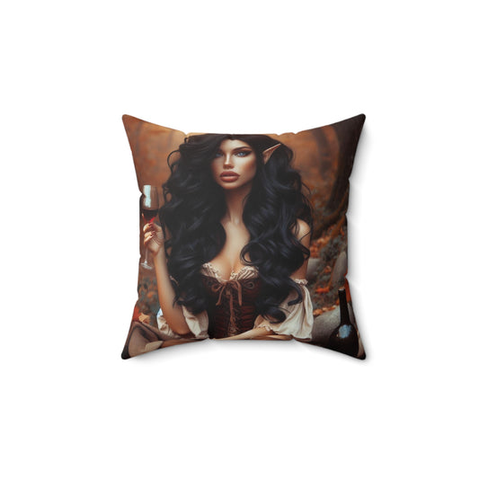 Autumn Elf Spun Polyester Square Pillow