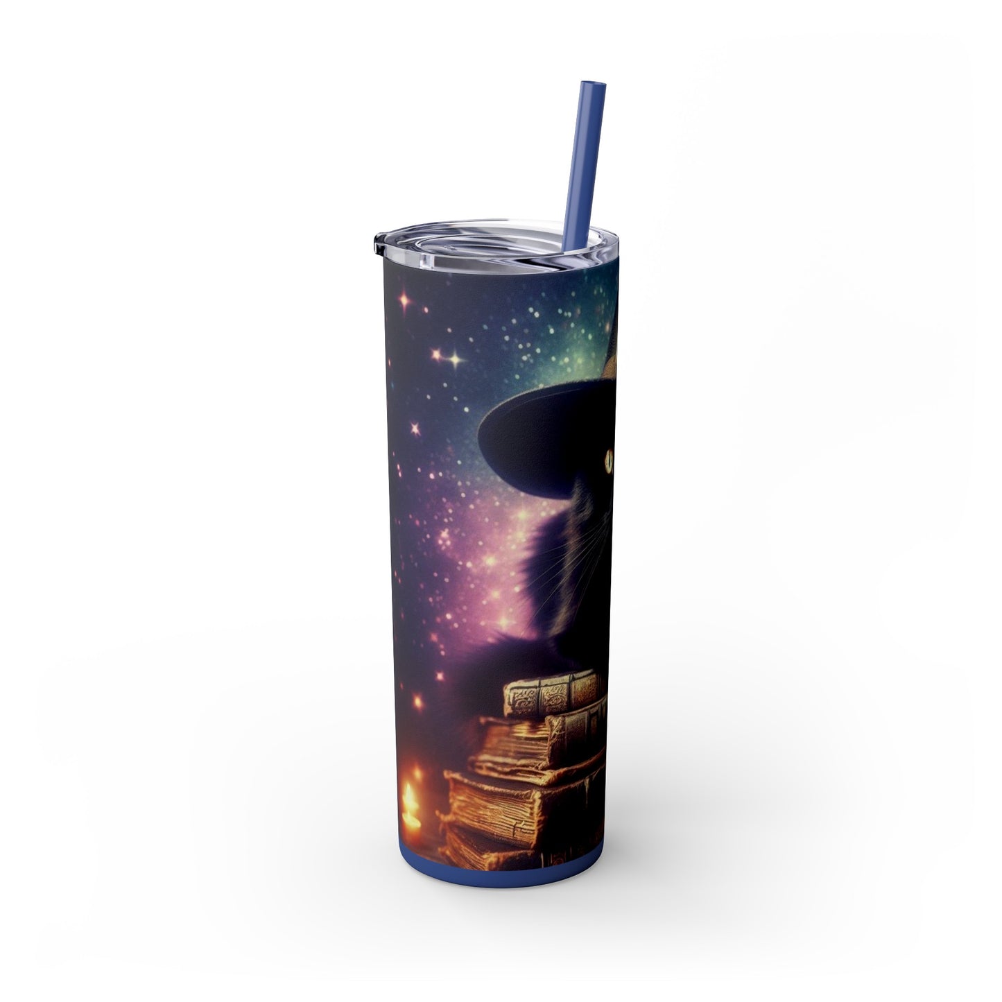 Magical Cat Skinny Tumbler with Straw, 20oz