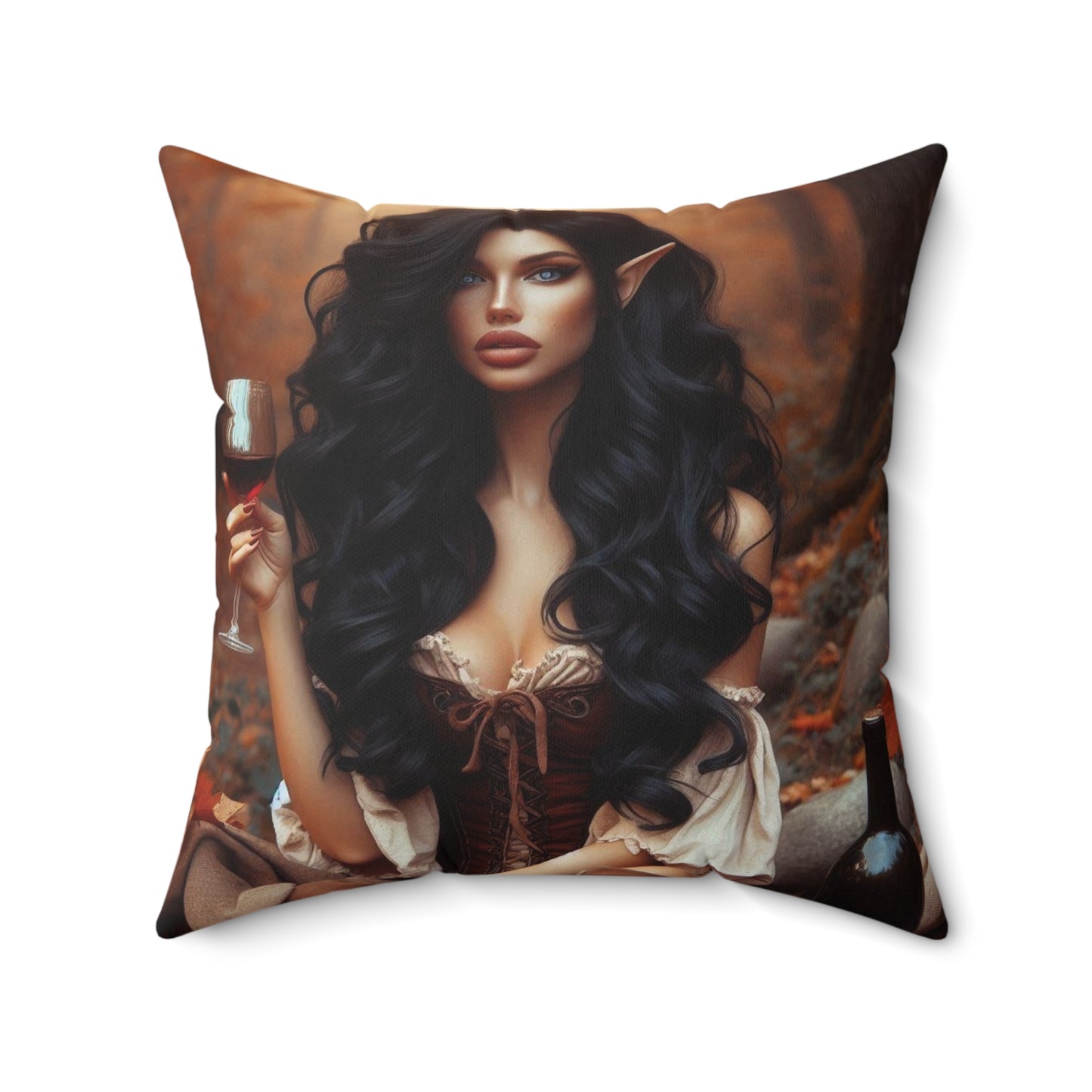 Autumn Elf Spun Polyester Square Pillow