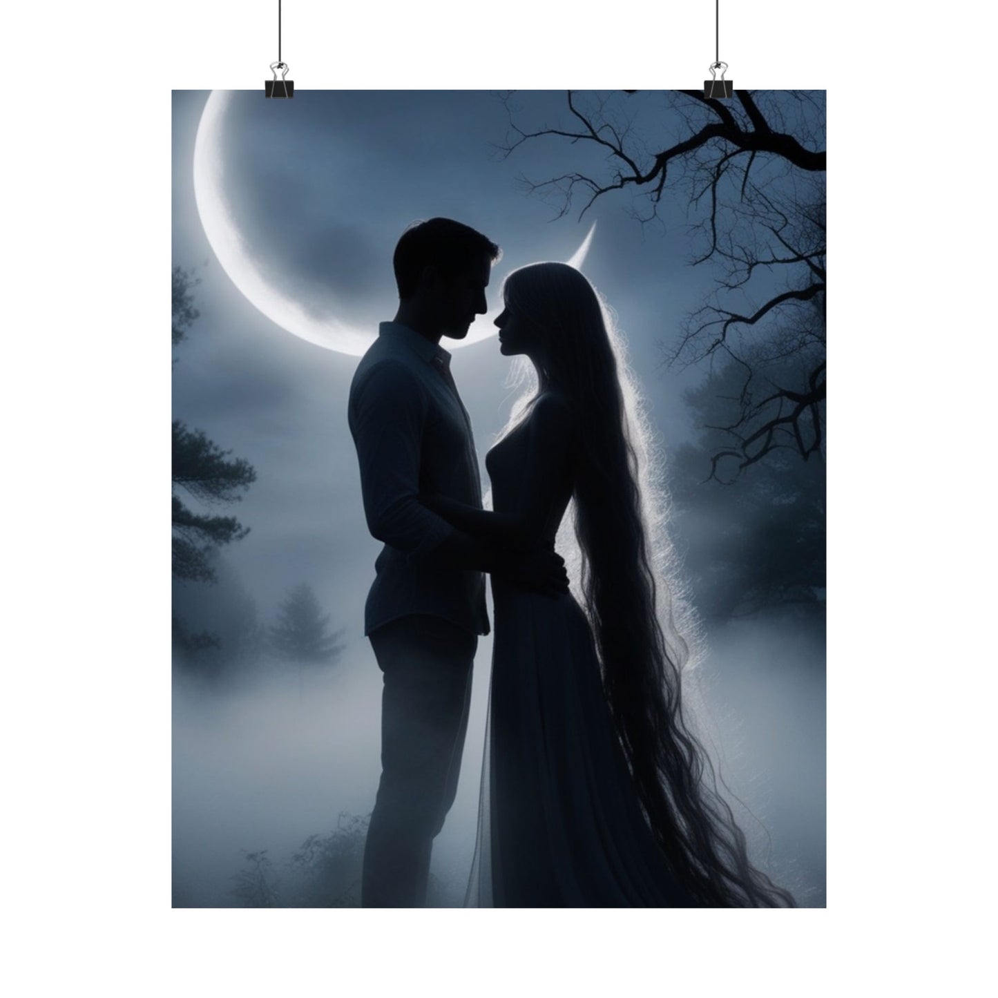 Couple Silhouette Matte Vertical Posters