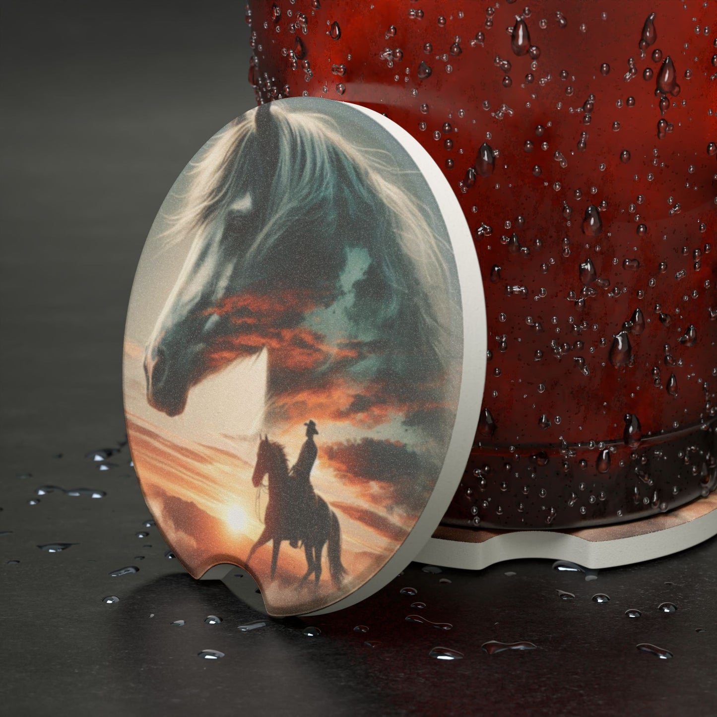 Western Soapstone Car Coaster