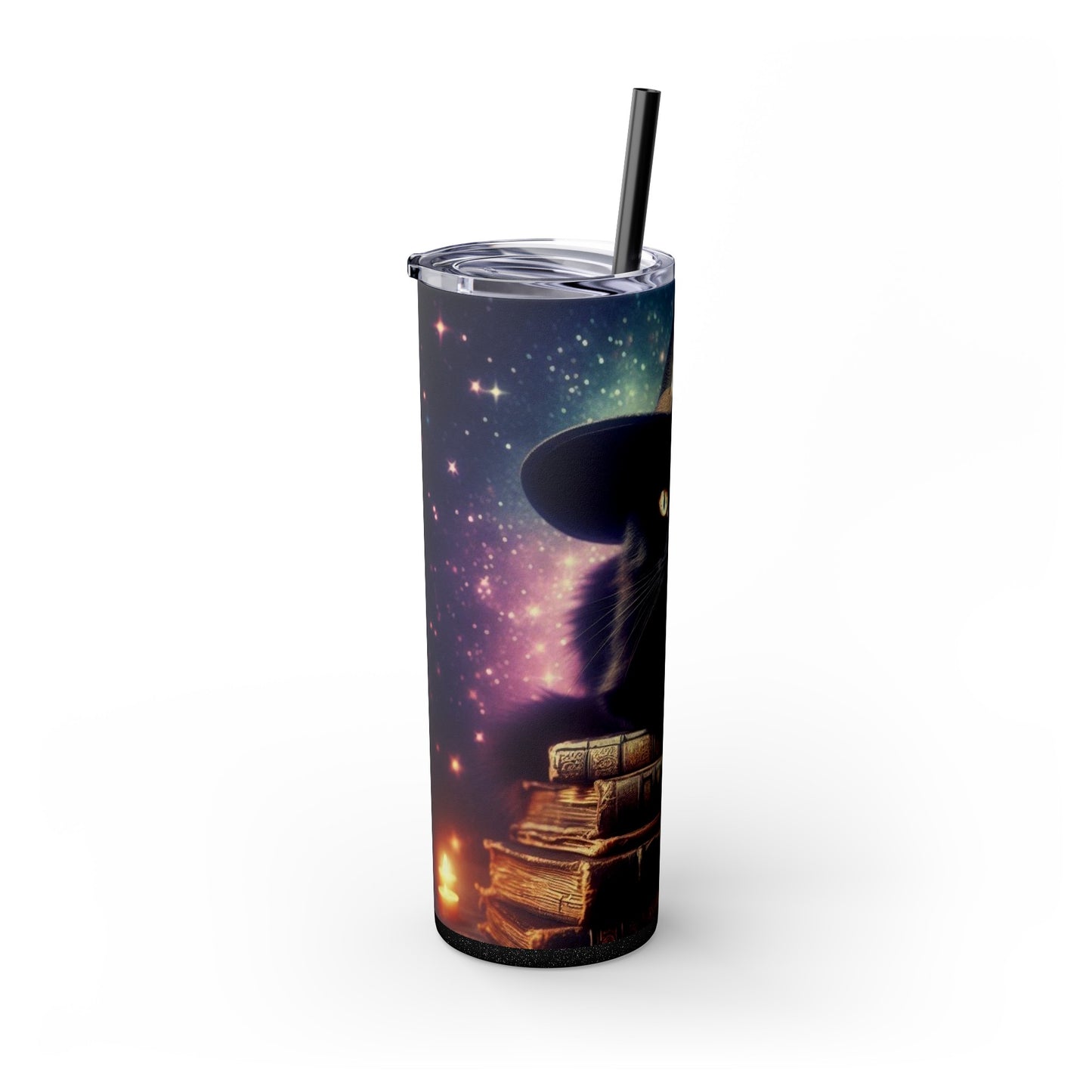 Magical Cat Skinny Tumbler with Straw, 20oz