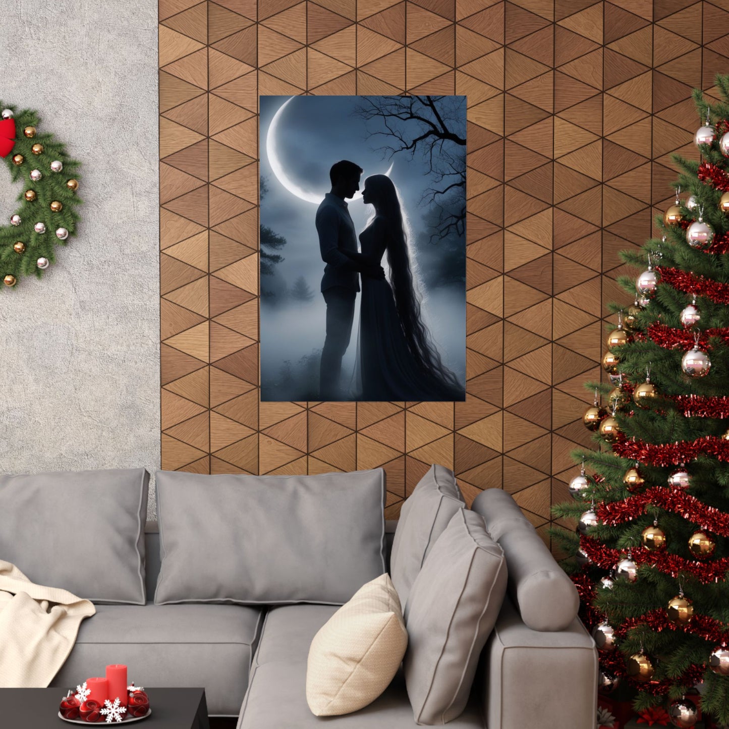 Couple Silhouette Matte Vertical Posters