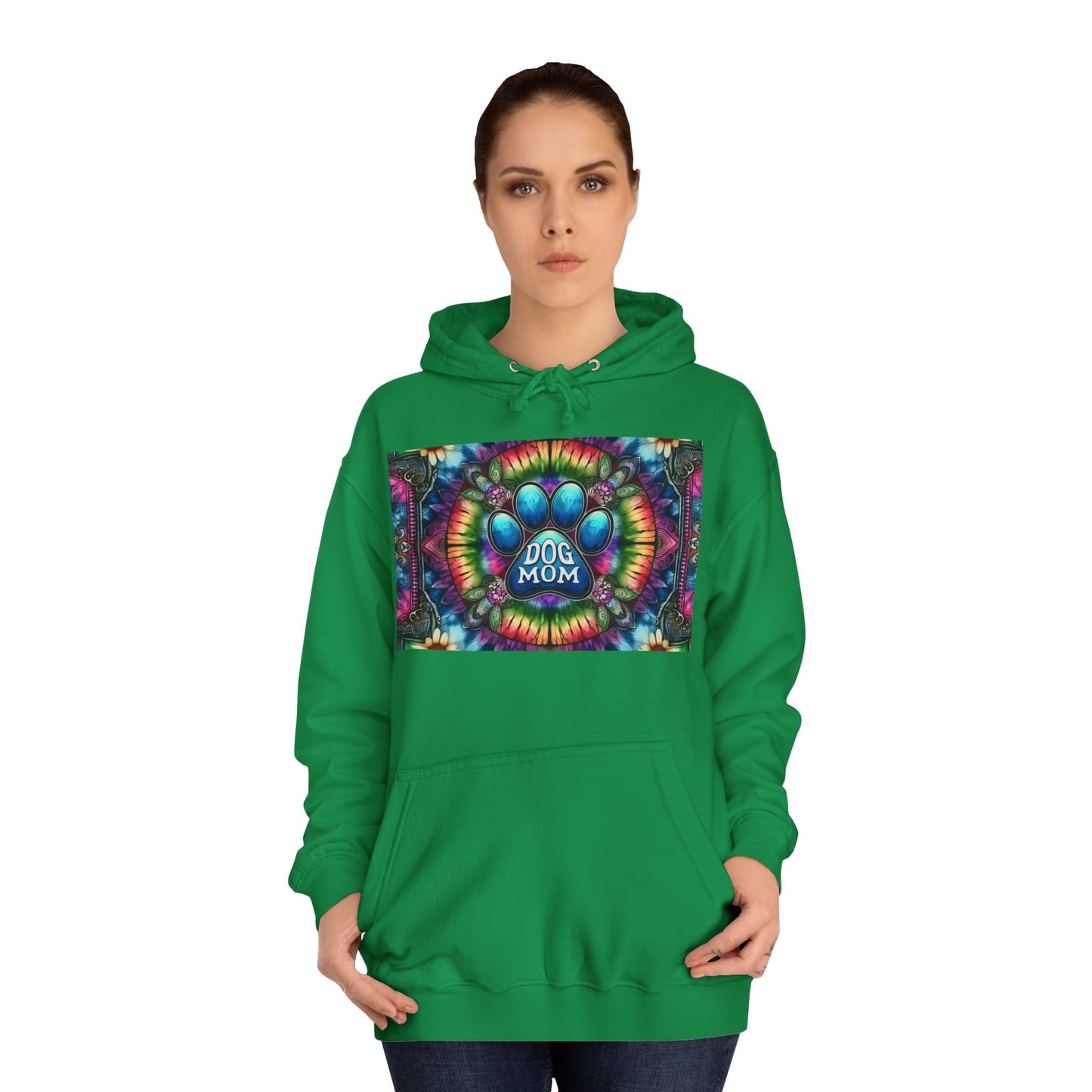 Dog Mom Unisex College Hoodie