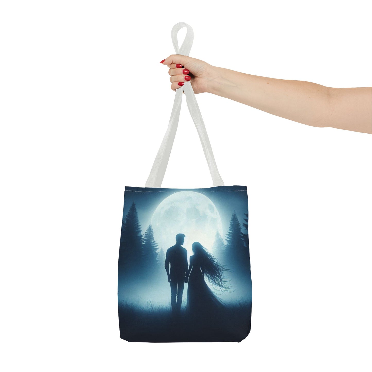 Couple Moonlight Silhouette Tote Bag (AOP)