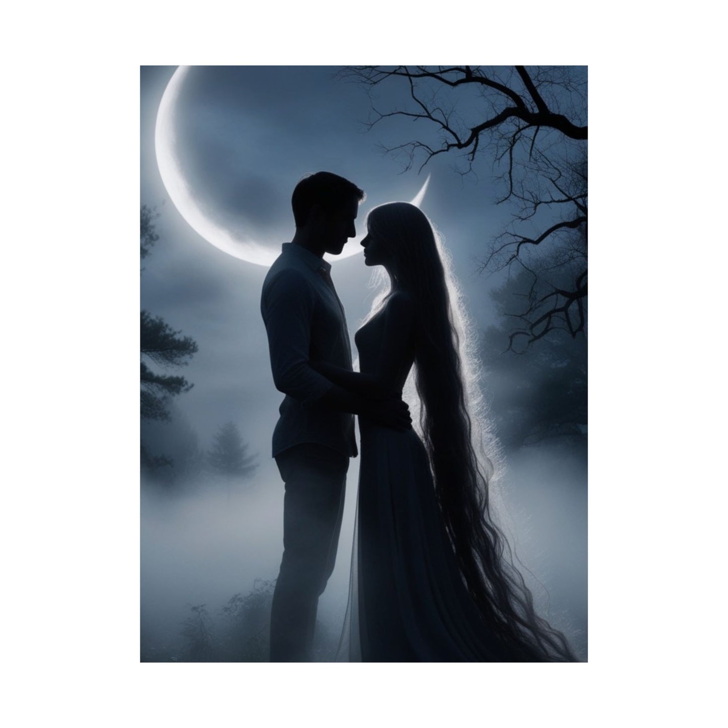 Couple Silhouette Matte Vertical Posters