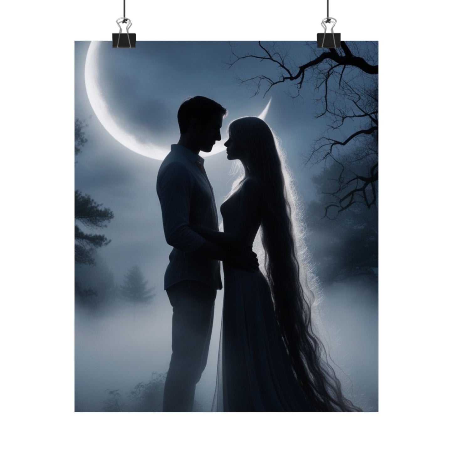Couple Silhouette Matte Vertical Posters