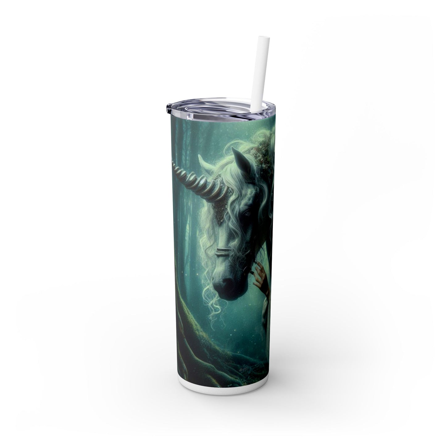 Fairy & Unicorn Skinny Tumbler with Straw, 20oz
