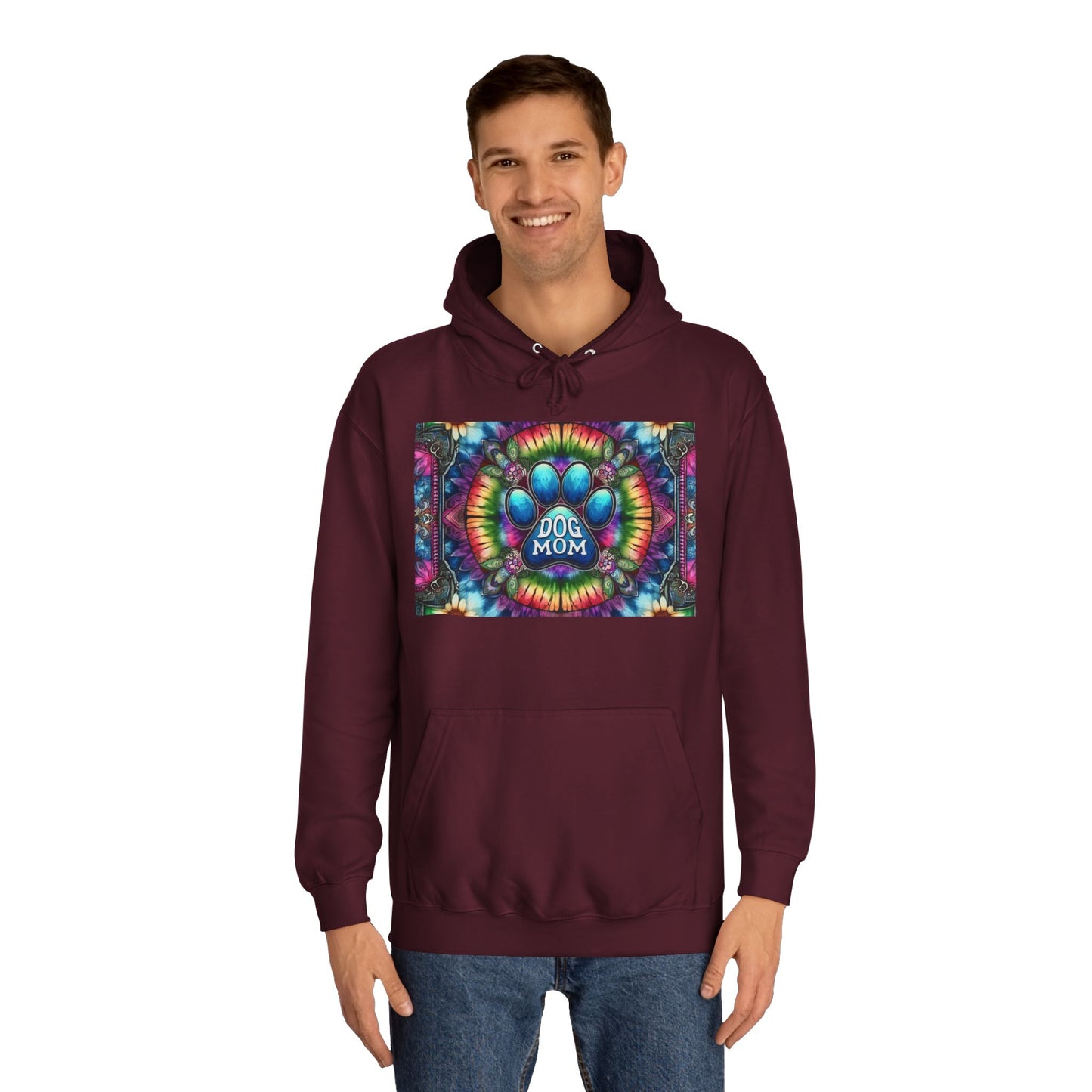 Dog Mom Unisex College Hoodie