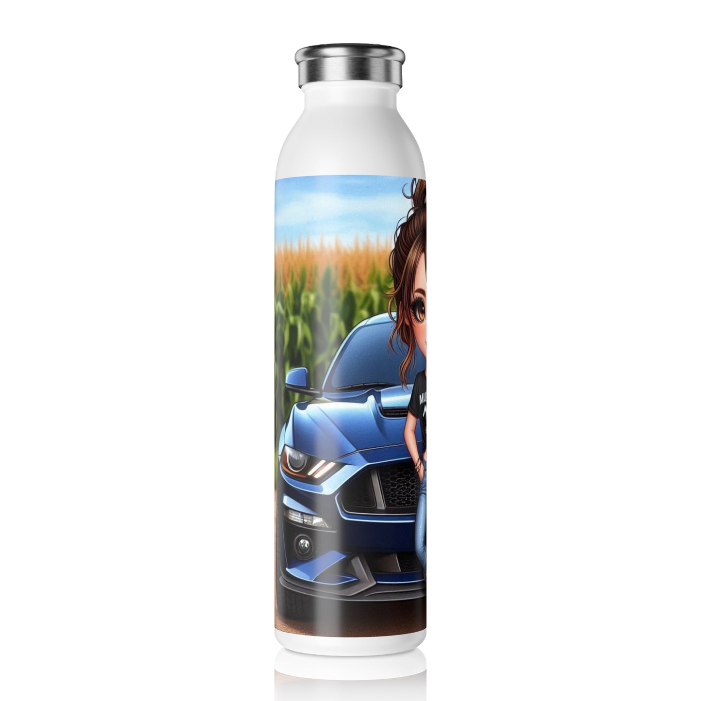 Mustang Girl Slim Water Bottle