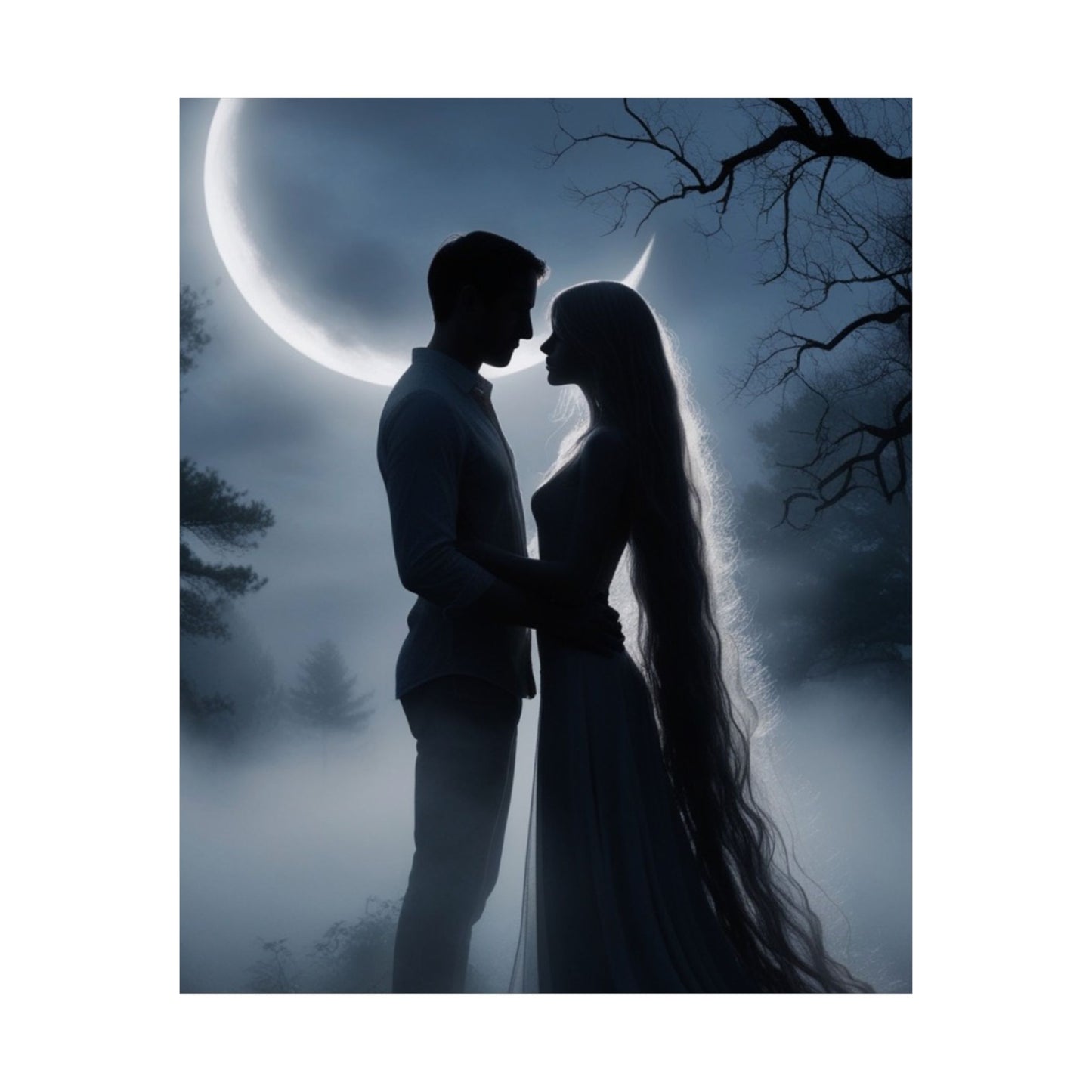 Couple Silhouette Matte Vertical Posters