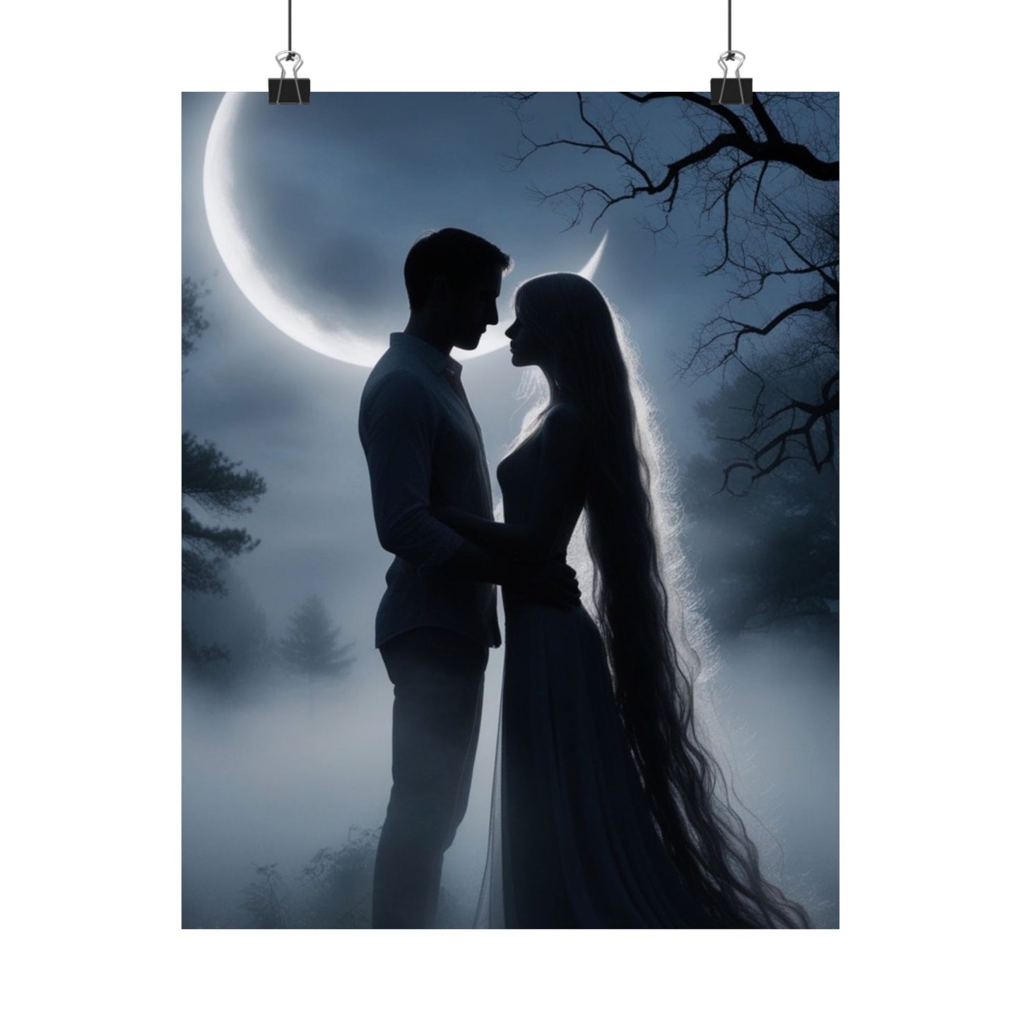 Couple Silhouette Matte Vertical Posters