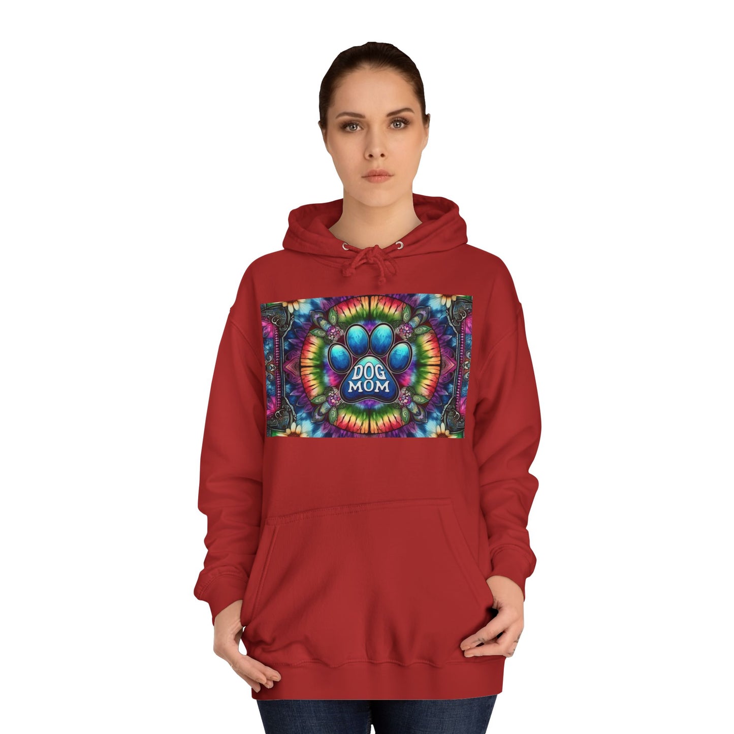 Dog Mom Unisex College Hoodie