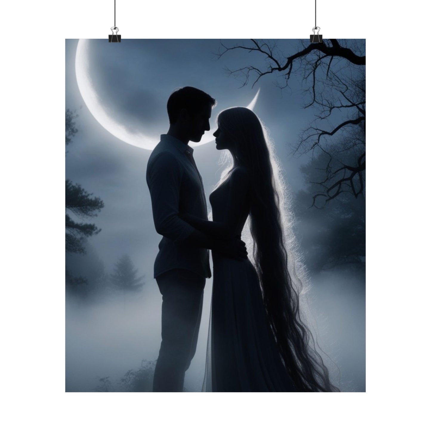 Couple Silhouette Matte Vertical Posters